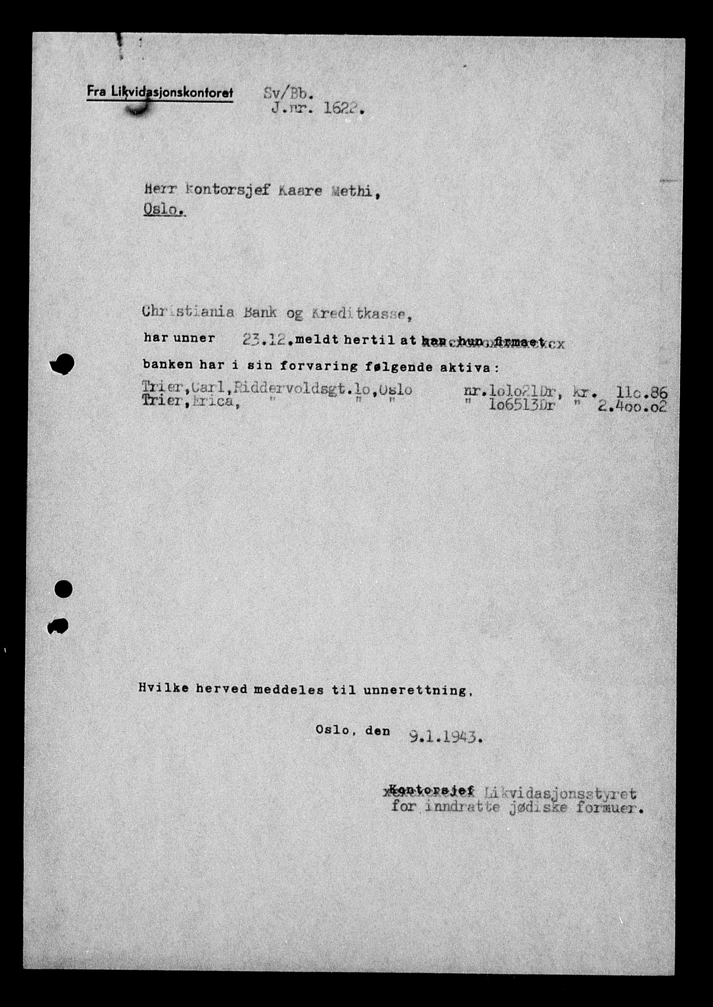 Justisdepartementet, Tilbakeføringskontoret for inndratte formuer, AV/RA-S-1564/H/Hc/Hcc/L0984: --, 1945-1947, s. 420