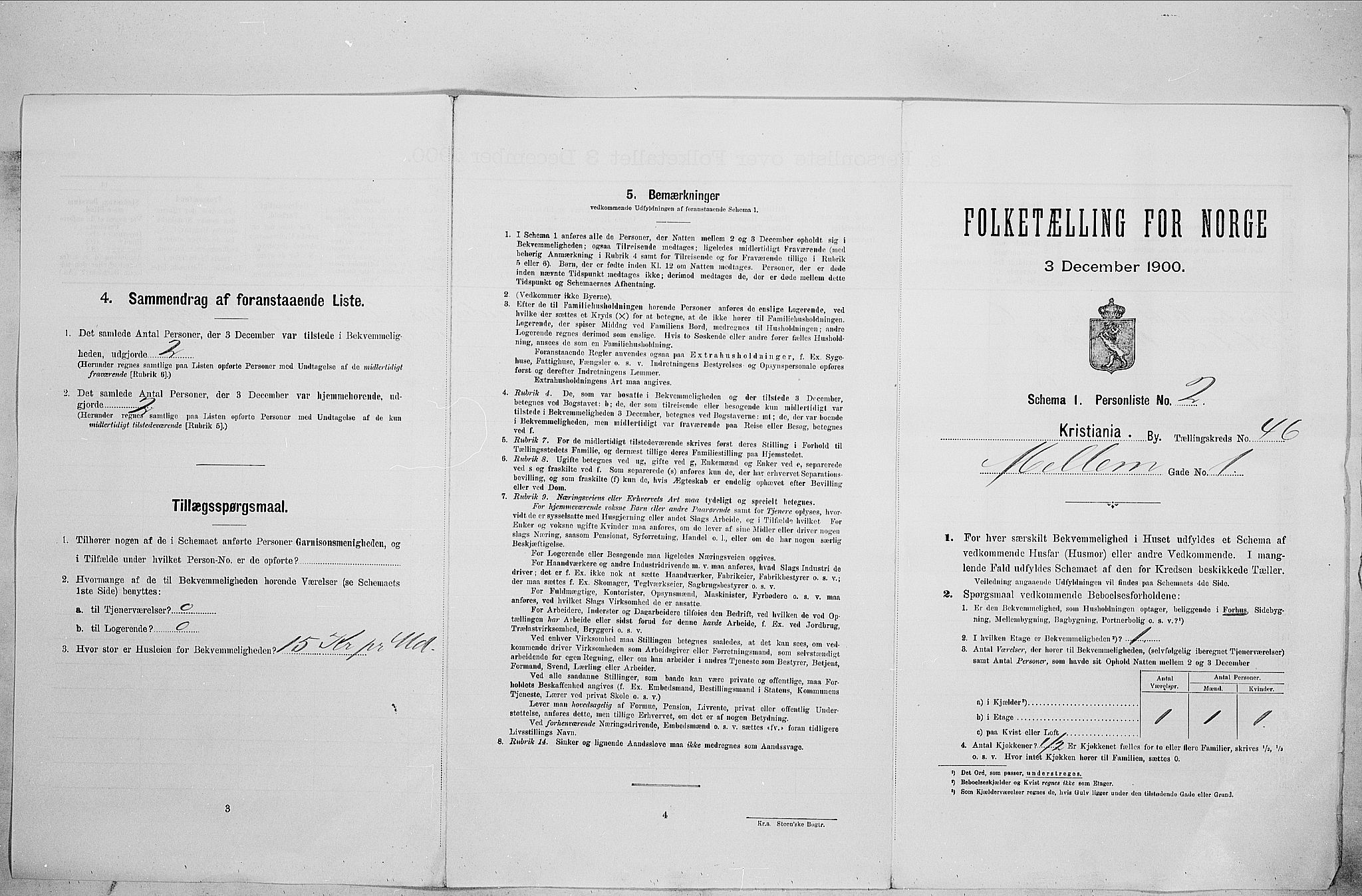 SAO, Folketelling 1900 for 0301 Kristiania kjøpstad, 1900, s. 59025