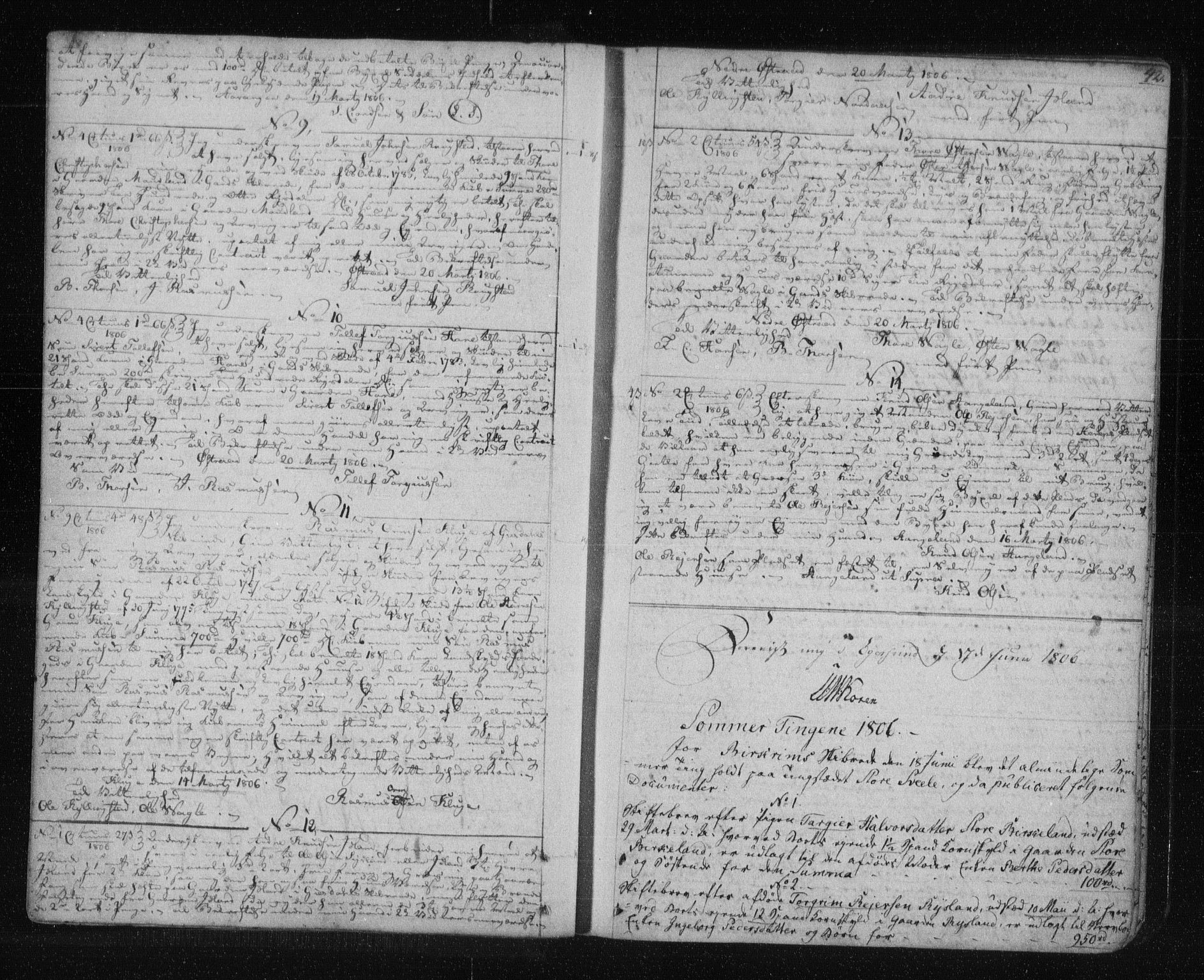 Jæren og Dalane sorenskriveri, AV/SAST-A-100306/4/41/41B/L0011: Pantebok nr. 8, 1805-1812, s. 42