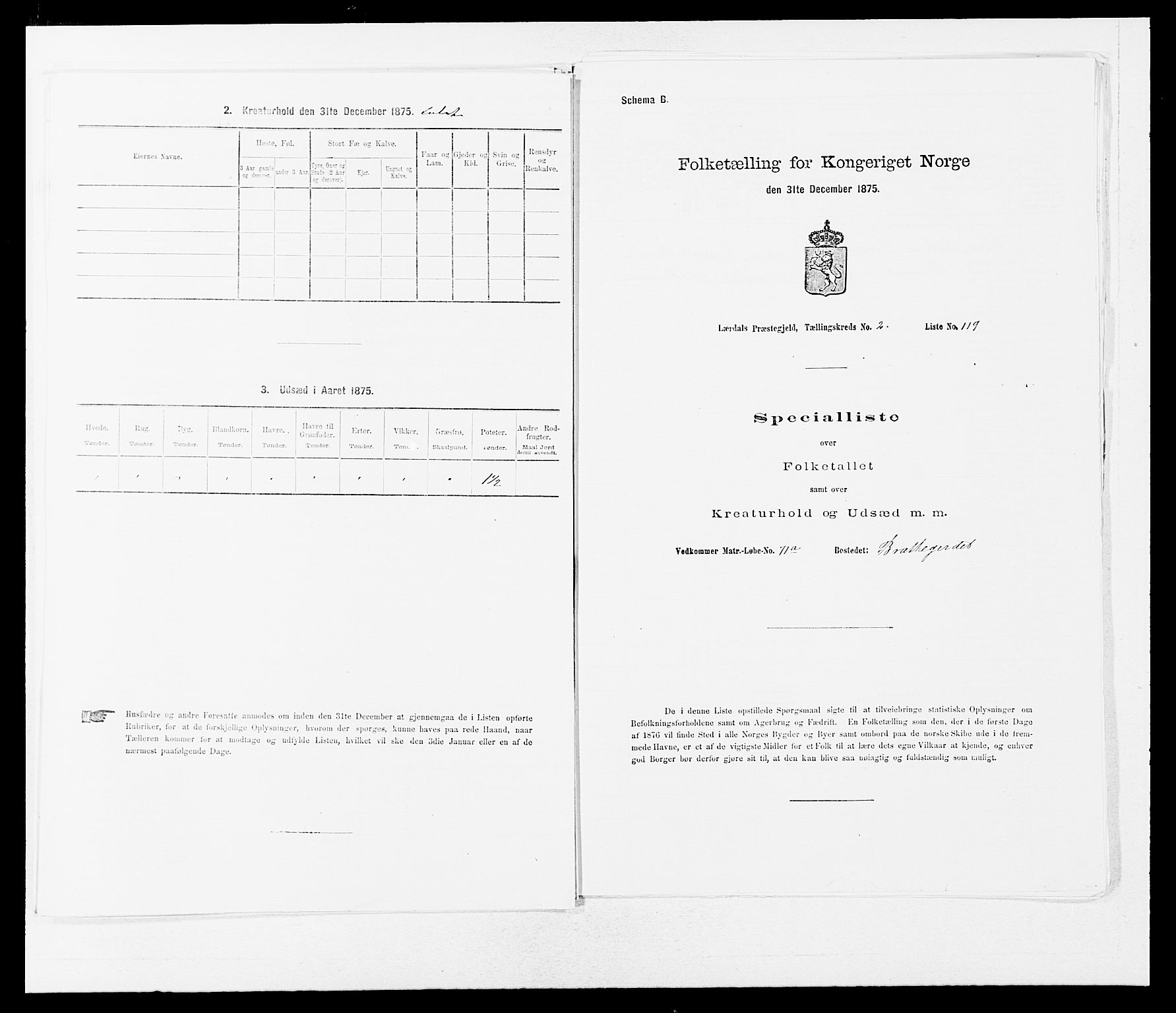 SAB, Folketelling 1875 for 1422P Lærdal prestegjeld, 1875, s. 378