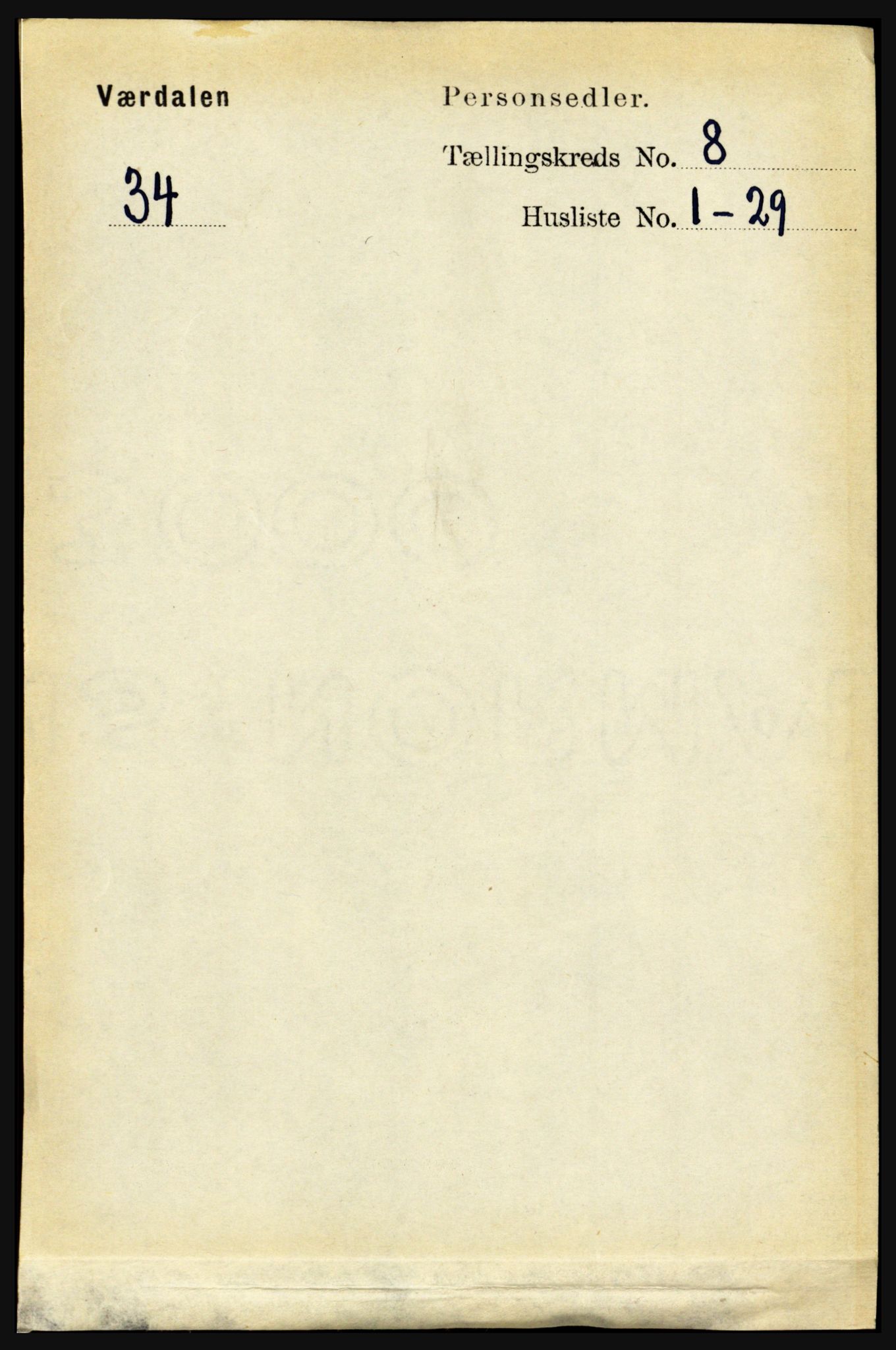 RA, Folketelling 1891 for 1721 Verdal herred, 1891, s. 4412