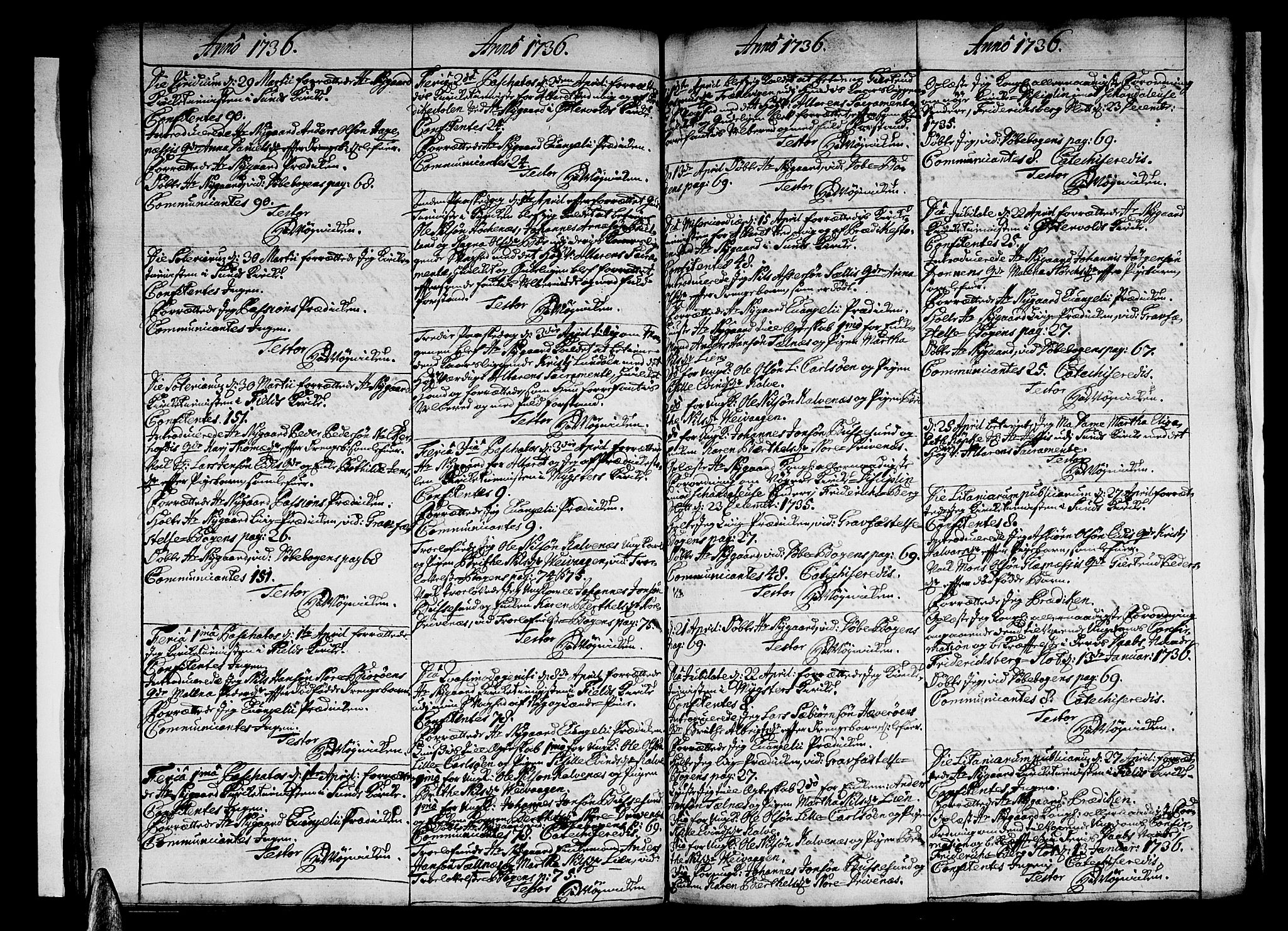 Sund sokneprestembete, AV/SAB-A-99930: Ministerialbok nr. A 1, 1729-1740