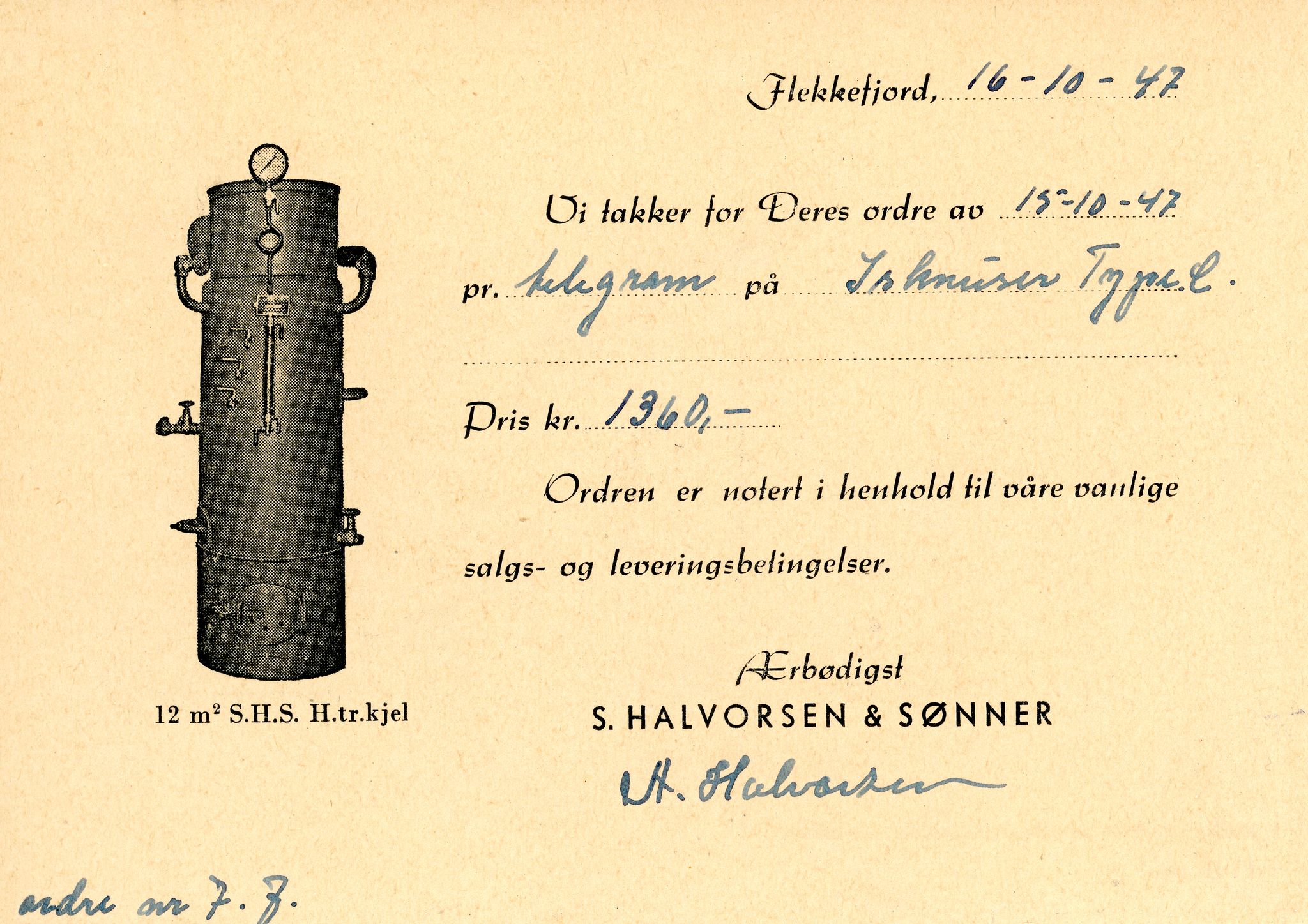 Vardø Fiskersamvirkelag, VAMU/A-0037/D/Da/L0002: Korrespondanse Er-Fi, 1946-1951