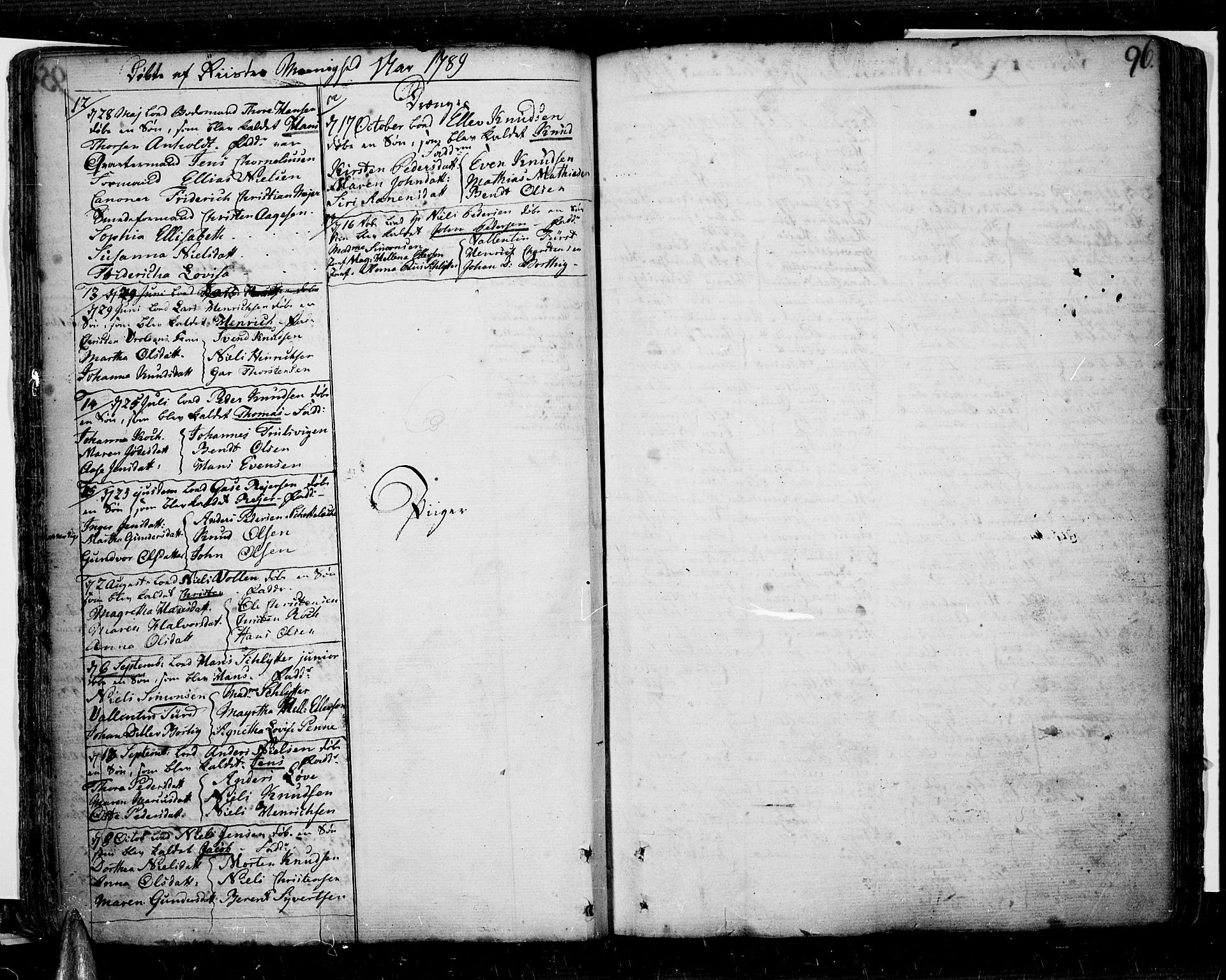 Risør sokneprestkontor, AV/SAK-1111-0035/F/Fb/L0002: Klokkerbok nr. B 2, 1747-1812, s. 96