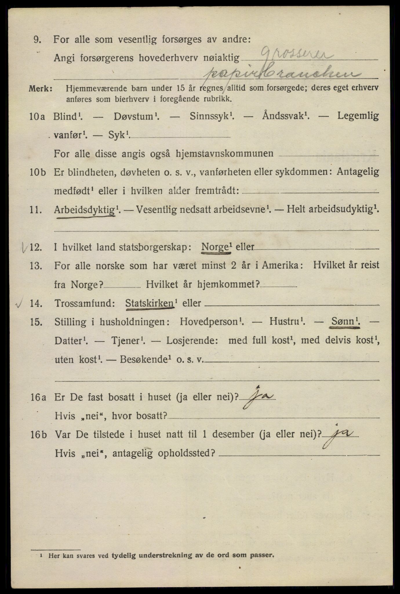 SAO, Folketelling 1920 for 0301 Kristiania kjøpstad, 1920, s. 560530