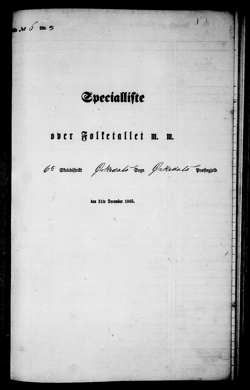 RA, Folketelling 1865 for 1638P Orkdal prestegjeld, 1865, s. 175