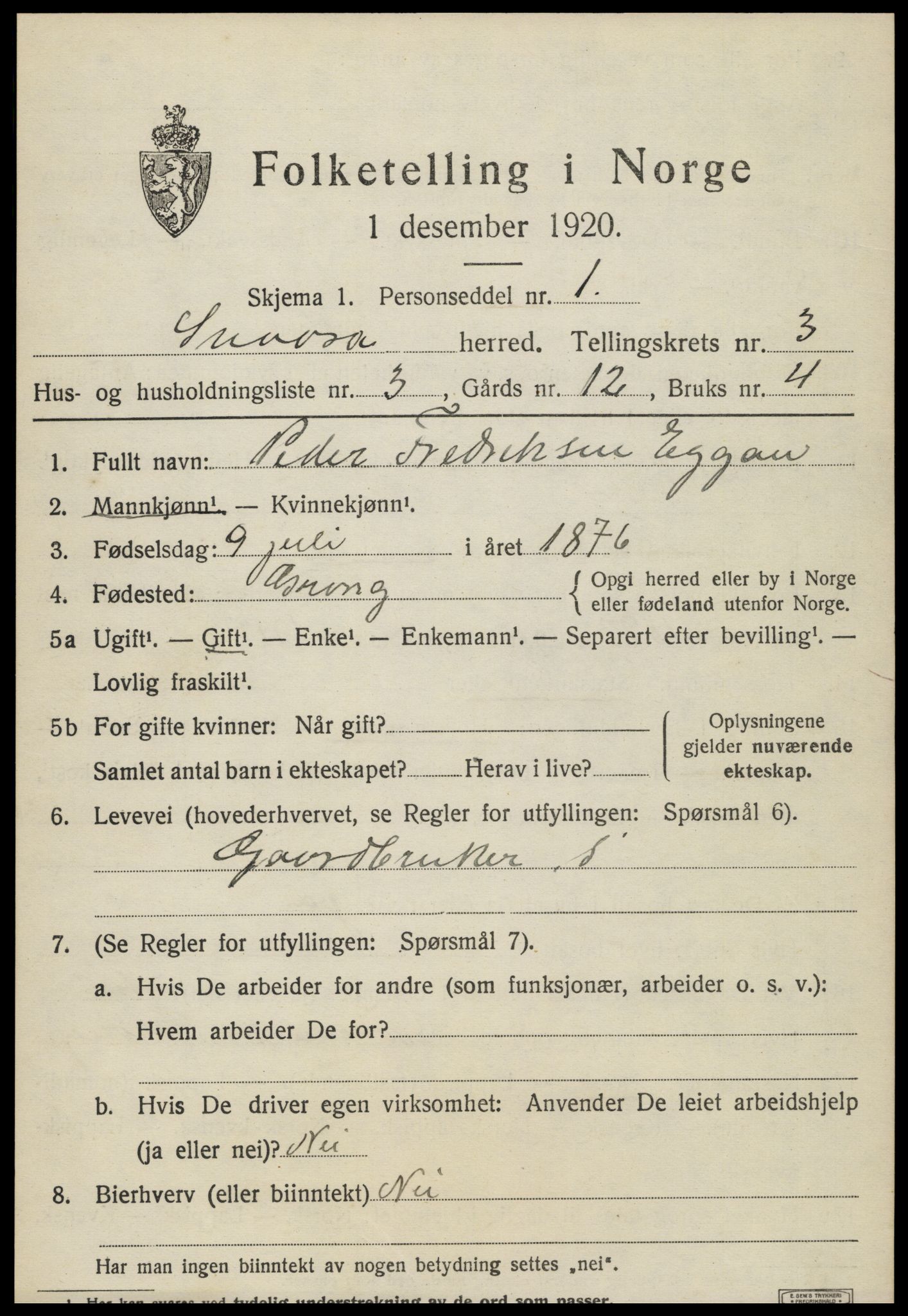 SAT, Folketelling 1920 for 1736 Snåsa herred, 1920, s. 1554