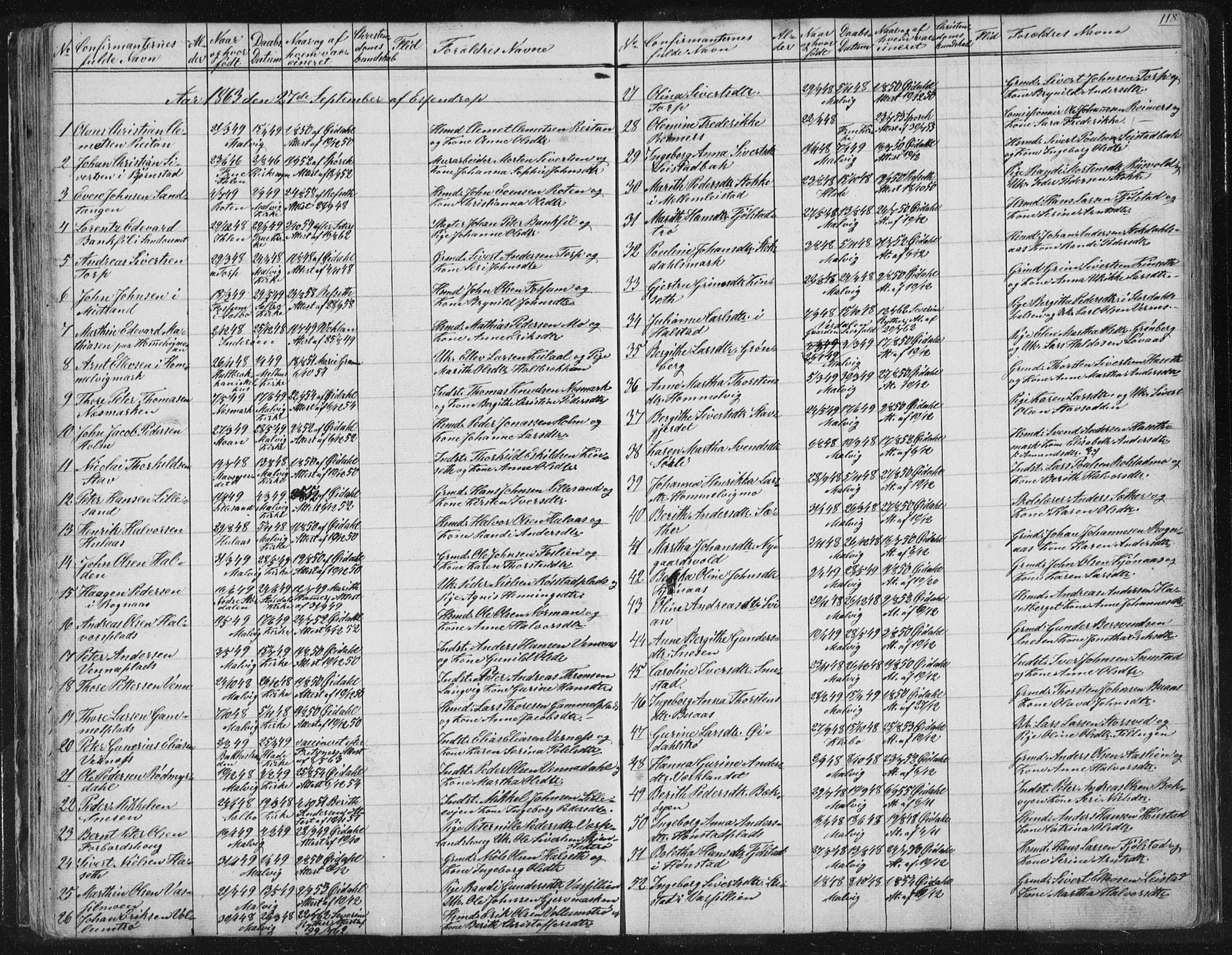 Ministerialprotokoller, klokkerbøker og fødselsregistre - Sør-Trøndelag, SAT/A-1456/616/L0406: Ministerialbok nr. 616A03, 1843-1879, s. 118