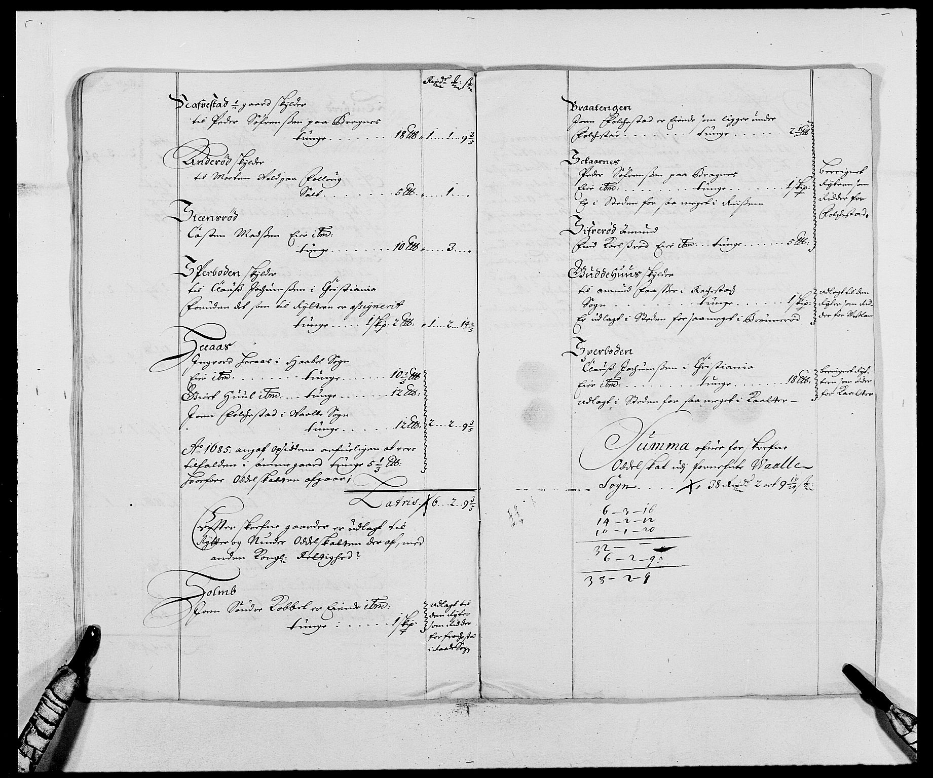 Rentekammeret inntil 1814, Reviderte regnskaper, Fogderegnskap, AV/RA-EA-4092/R02/L0105: Fogderegnskap Moss og Verne kloster, 1685-1687, s. 372