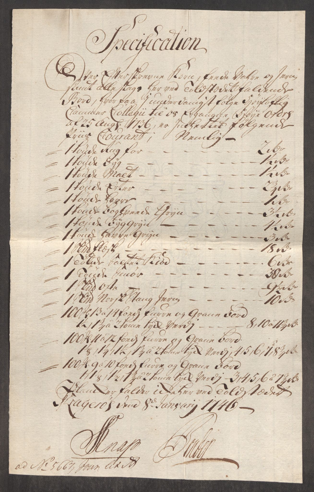 Rentekammeret inntil 1814, Realistisk ordnet avdeling, AV/RA-EA-4070/Oe/L0003: [Ø1]: Priskuranter, 1745-1748, s. 133