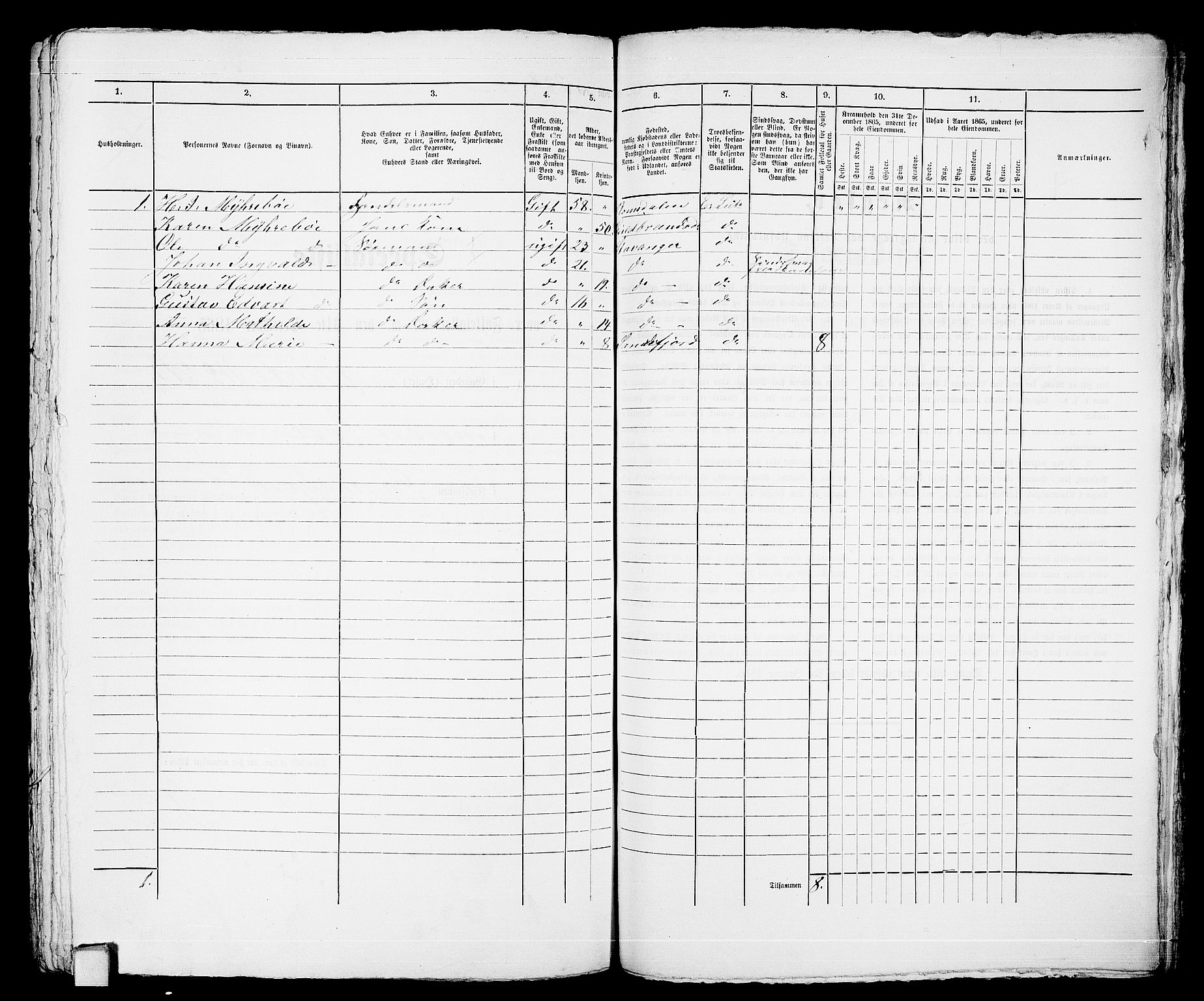 RA, Folketelling 1865 for 0706B Sandeherred prestegjeld, Sandefjord kjøpstad, 1865, s. 486