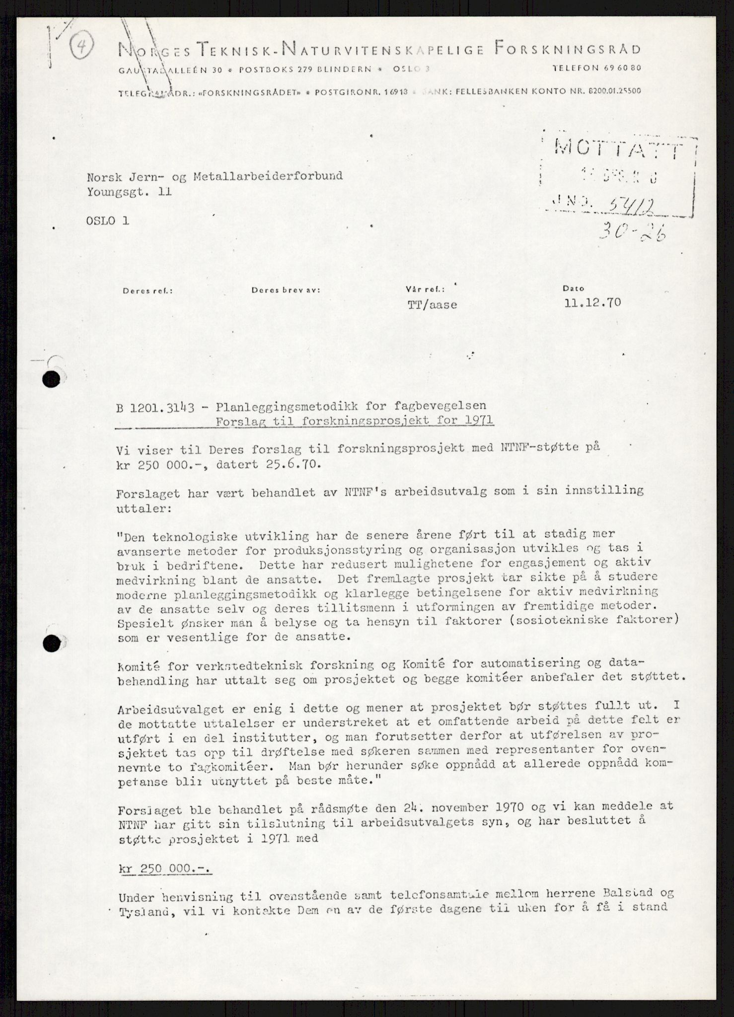 Nygaard, Kristen, AV/RA-PA-1398/F/Fi/L0009: Fagbevegelse, demokrati, Jern- og Metallprosjektet, 1970-2002, s. 230