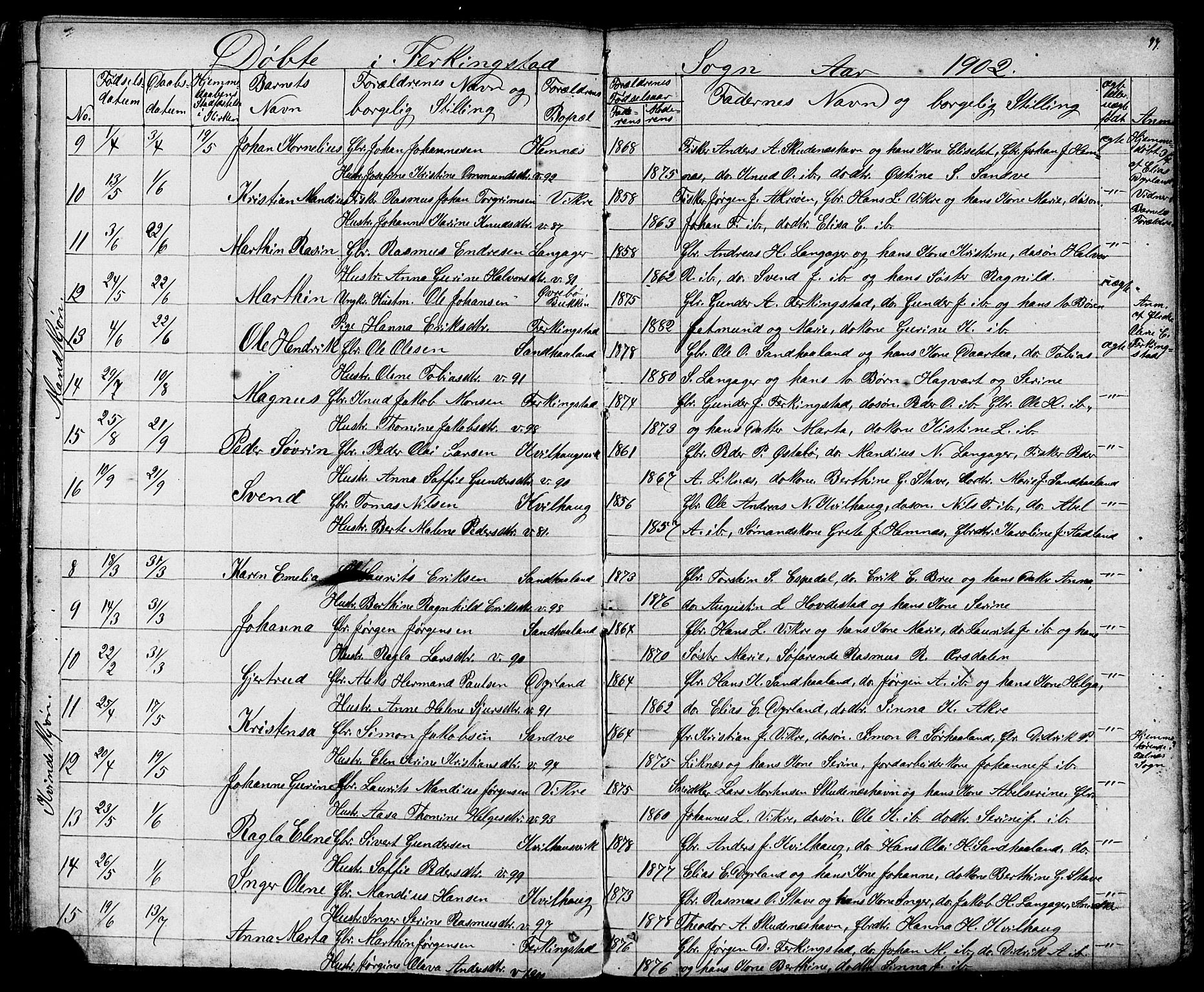 Skudenes sokneprestkontor, AV/SAST-A -101849/H/Ha/Hab/L0006: Klokkerbok nr. B 6, 1874-1908, s. 77