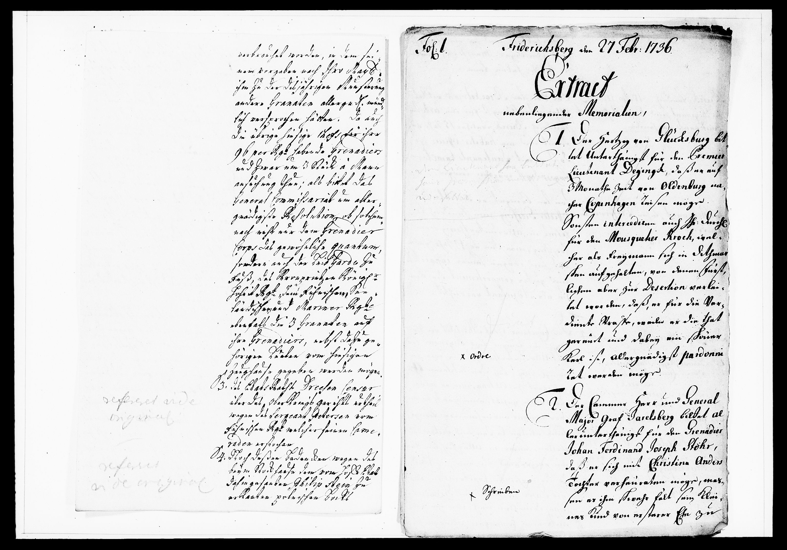 Krigskollegiet, Krigskancelliet, DRA/A-0006/-/1130-1137: Refererede sager, 1736, s. 60