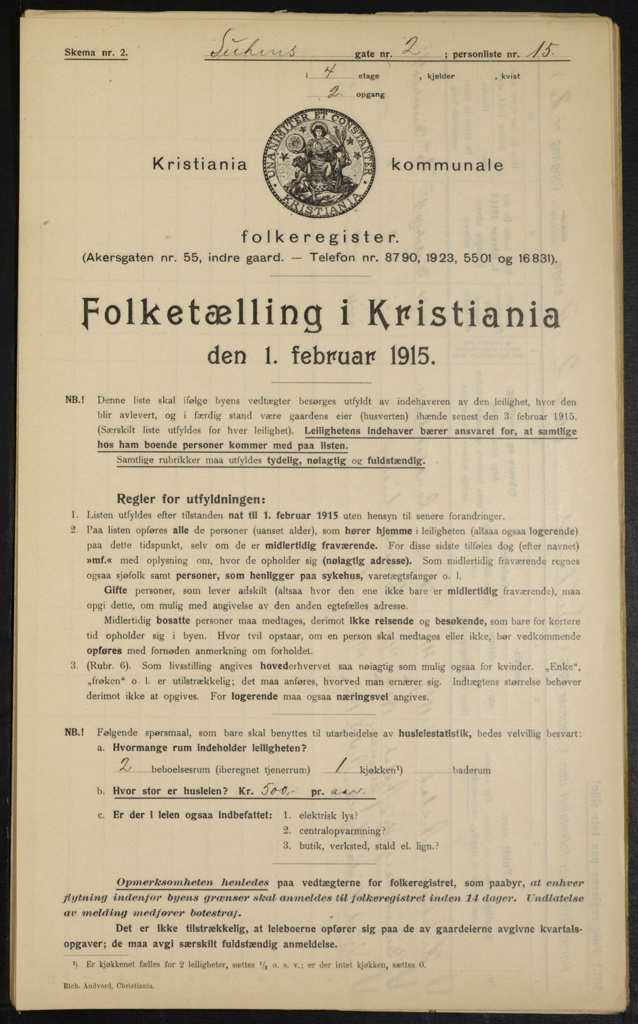 OBA, Kommunal folketelling 1.2.1915 for Kristiania, 1915, s. 104783