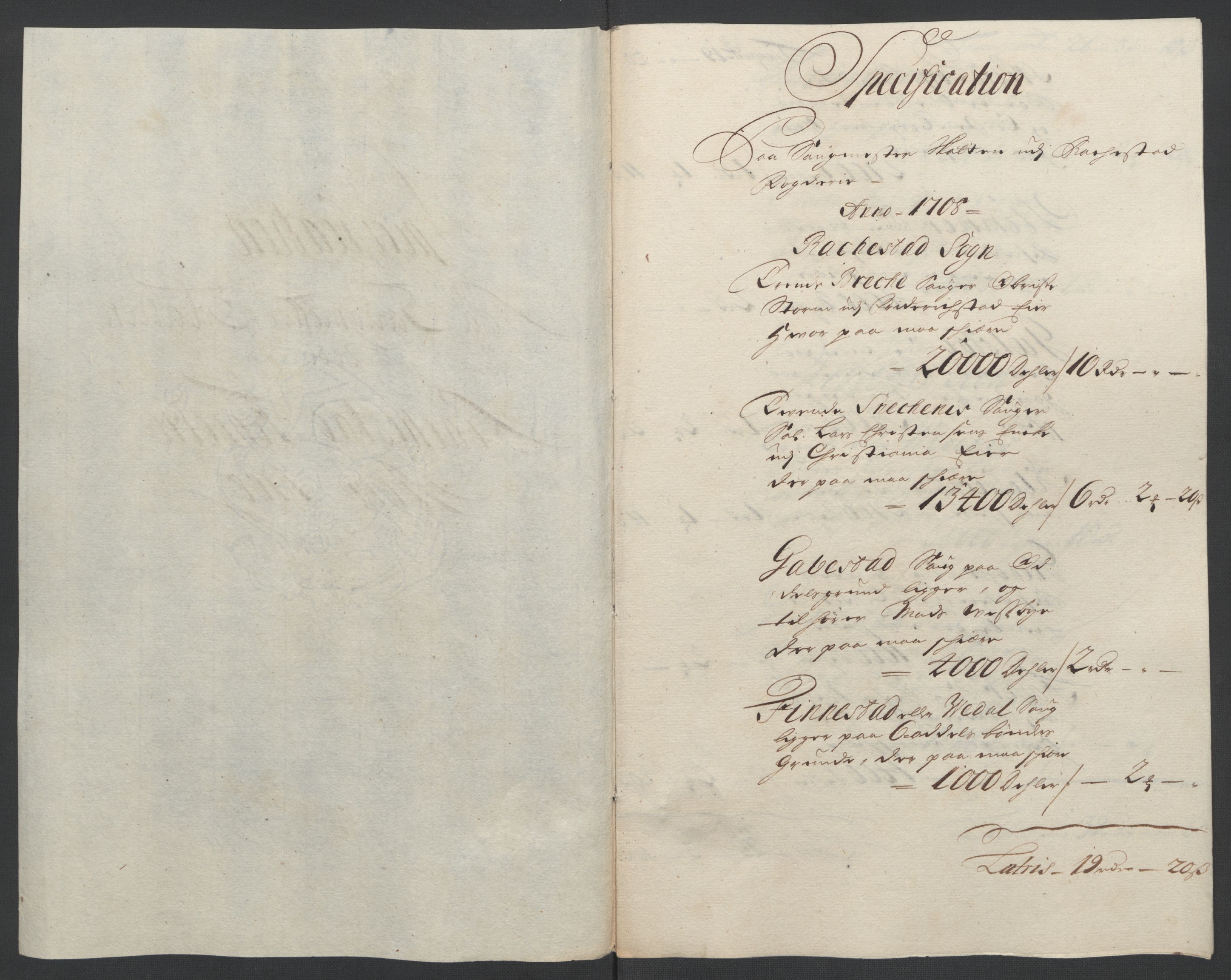 Rentekammeret inntil 1814, Reviderte regnskaper, Fogderegnskap, RA/EA-4092/R07/L0300: Fogderegnskap Rakkestad, Heggen og Frøland, 1708, s. 91