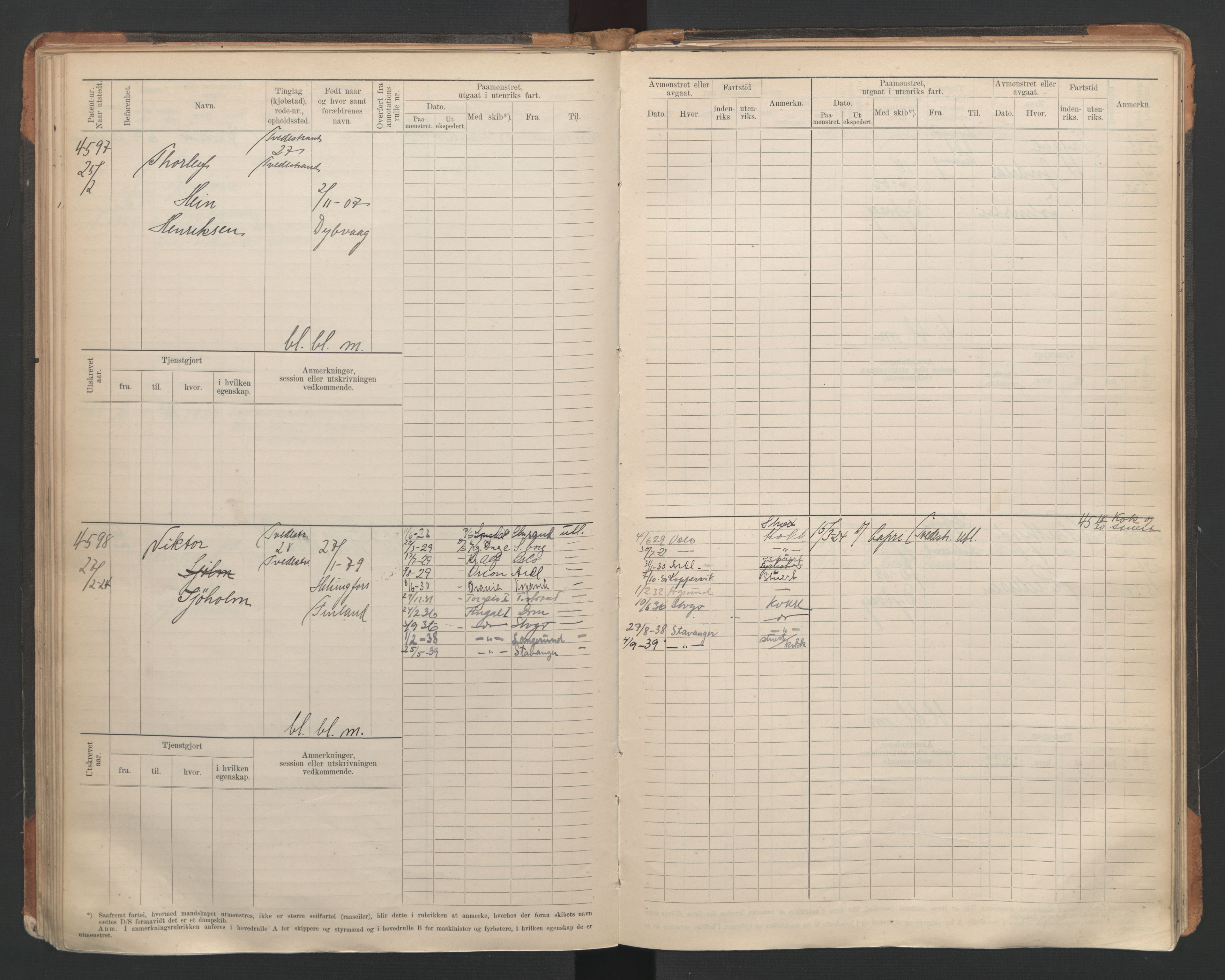 Tvedestrand mønstringskrets, AV/SAK-2031-0011/F/Fb/L0007: Hovedrulle A nr 4410-4803, R-8, 1912-1948, s. 99