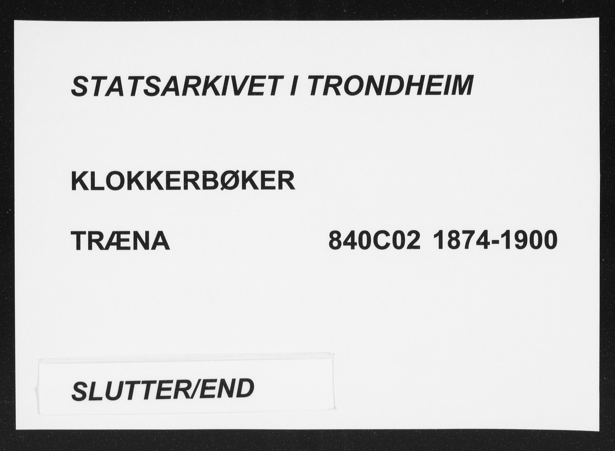 Ministerialprotokoller, klokkerbøker og fødselsregistre - Nordland, SAT/A-1459/840/L0582: Klokkerbok nr. 840C02, 1874-1900