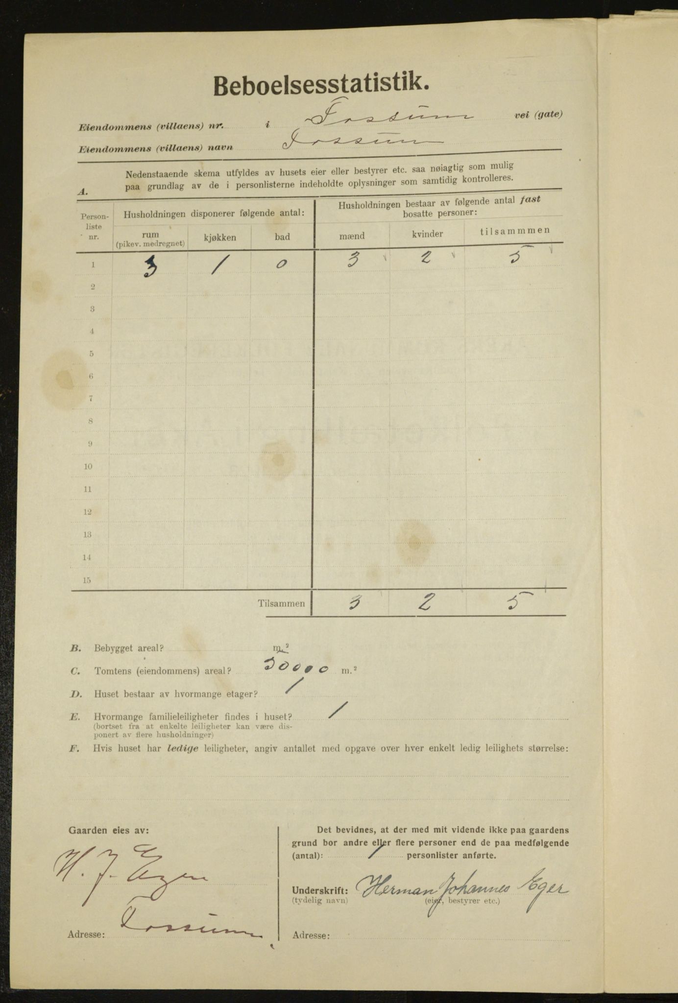 , Kommunal folketelling 1.12.1923 for Aker, 1923, s. 23923