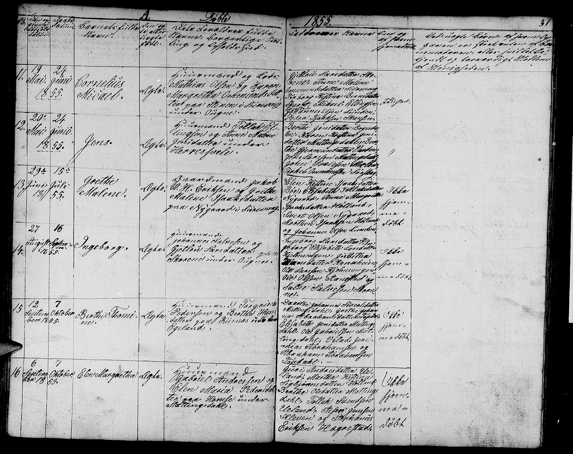 Eigersund sokneprestkontor, AV/SAST-A-101807/S09/L0003: Klokkerbok nr. B 3, 1846-1875, s. 31