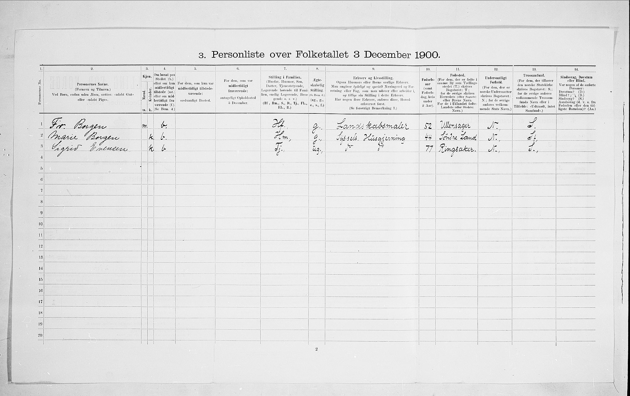 SAO, Folketelling 1900 for 0301 Kristiania kjøpstad, 1900, s. 80363