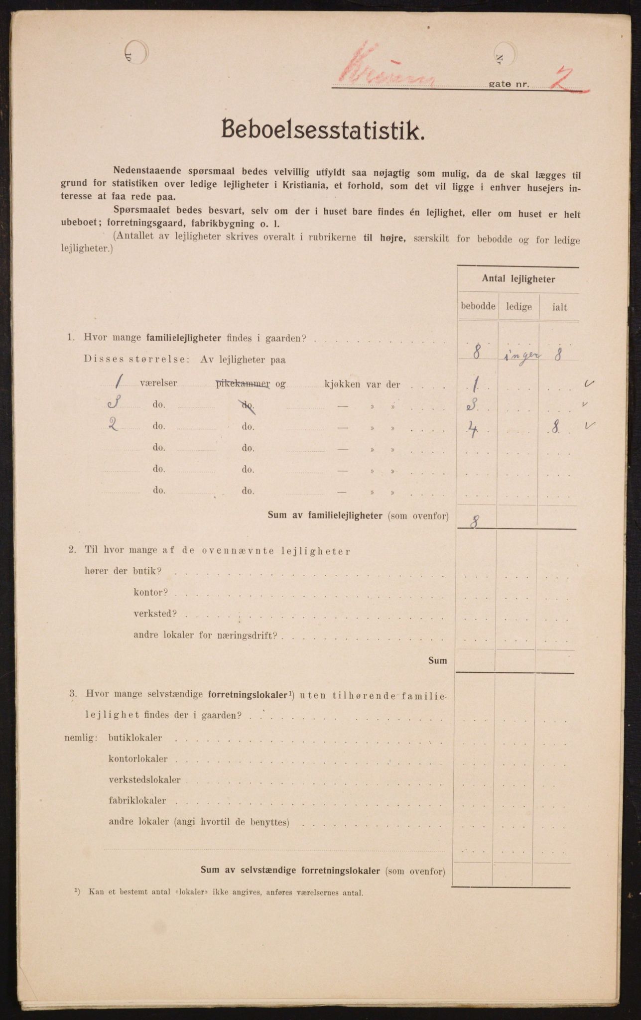 OBA, Kommunal folketelling 1.2.1909 for Kristiania kjøpstad, 1909, s. 50231