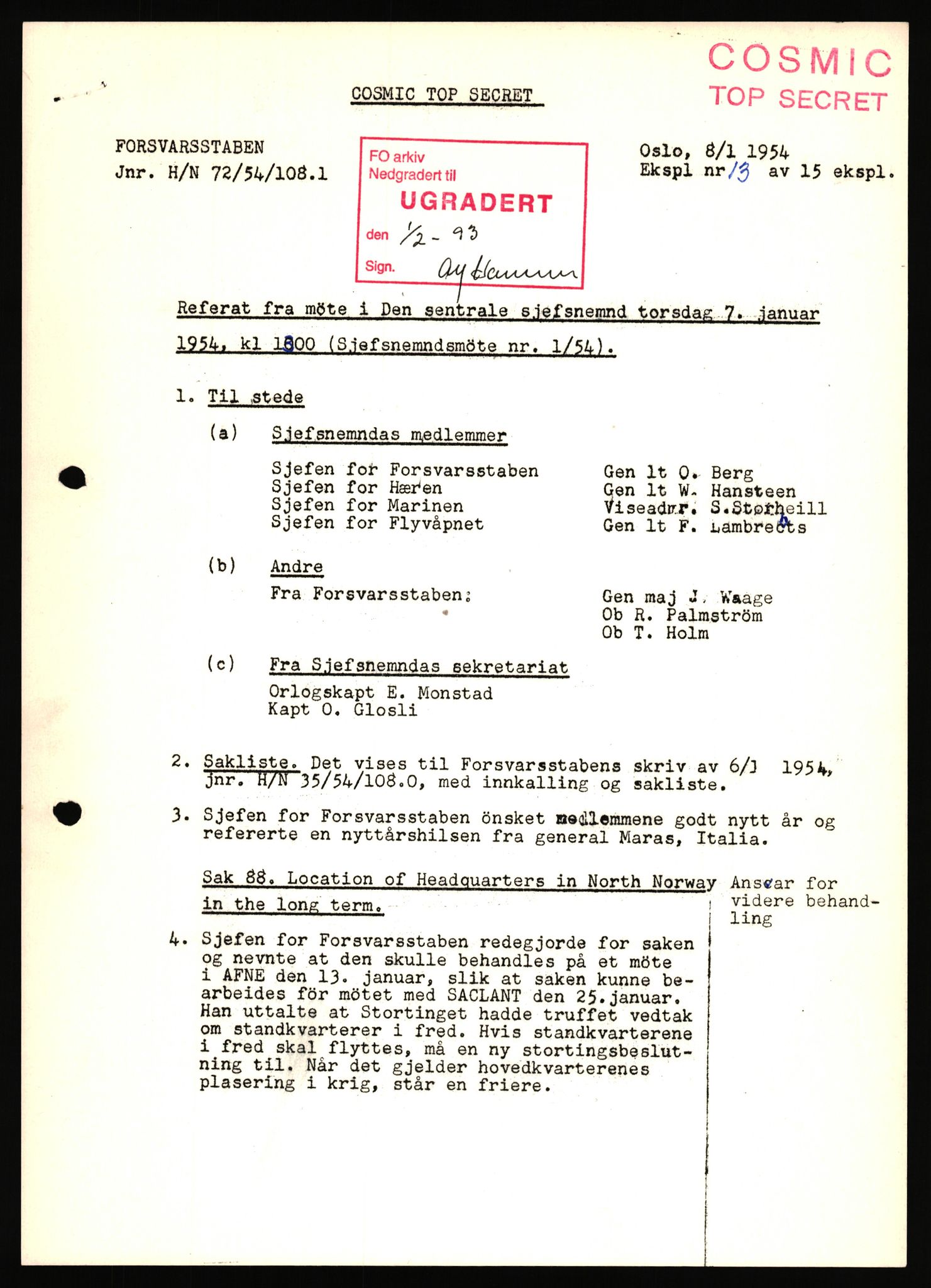 Forsvaret, Den sentrale sjefsnemnd, AV/RA-RAFA-6733, 1953-1956, s. 174