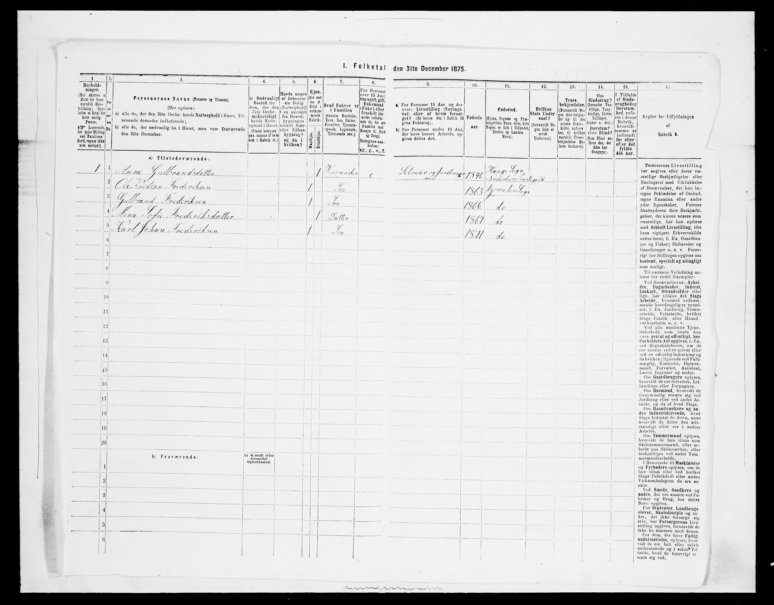 SAH, Folketelling 1875 for 0532P Jevnaker prestegjeld, 1875, s. 1509