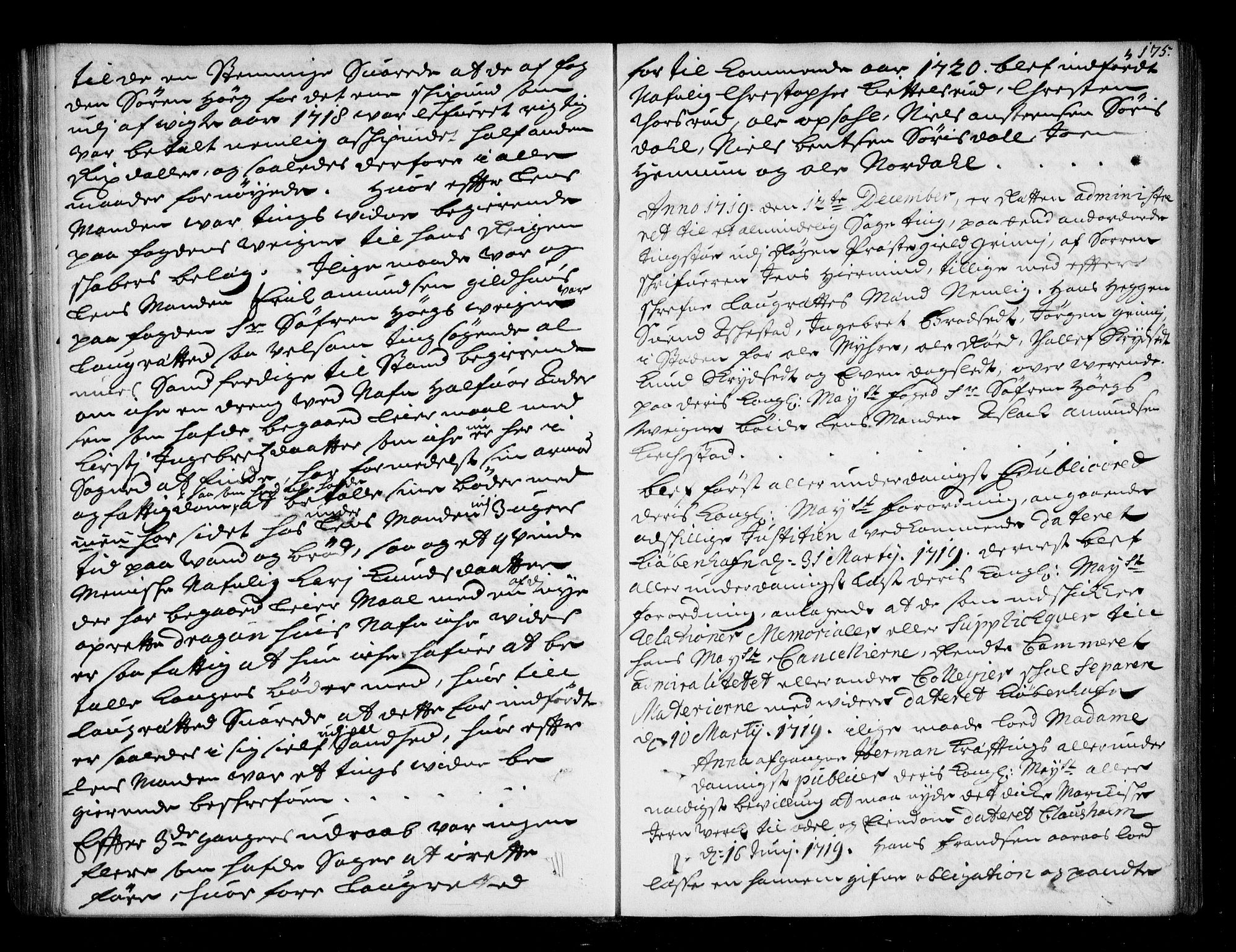 Lier, Røyken og Hurum sorenskriveri, AV/SAKO-A-89/F/Fa/L0044: Tingbok, 1716-1721, s. 175