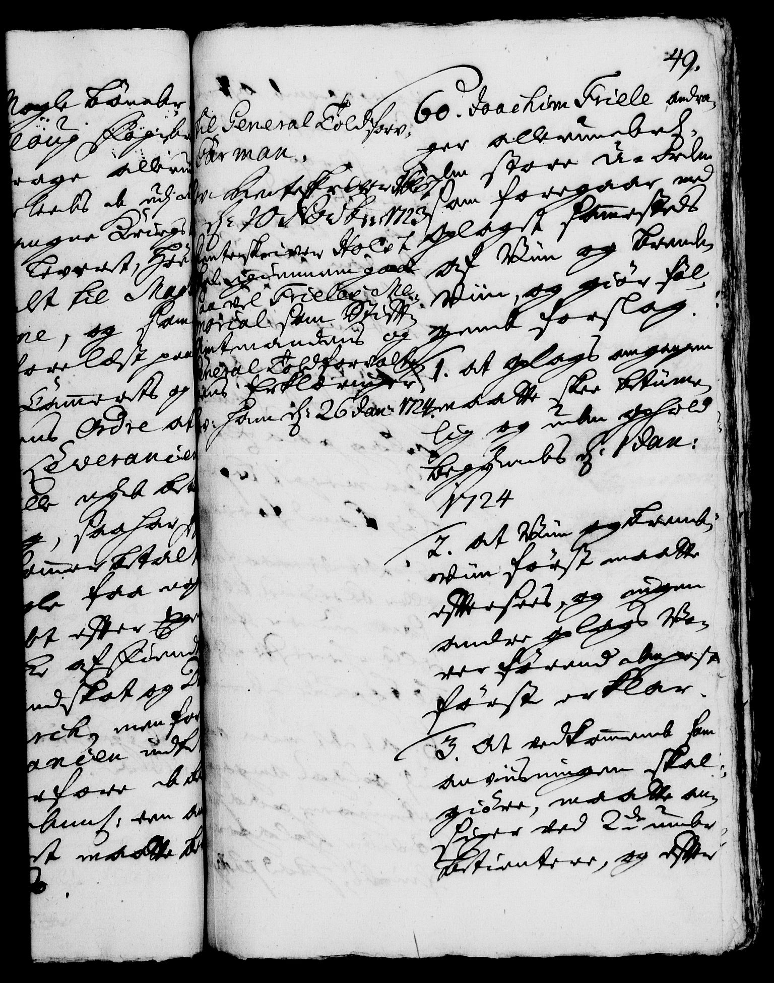 Rentekammeret, Kammerkanselliet, AV/RA-EA-3111/G/Gh/Gha/L0006: Norsk ekstraktmemorialprotokoll (merket RK 53.51), 1723-1724, s. 49
