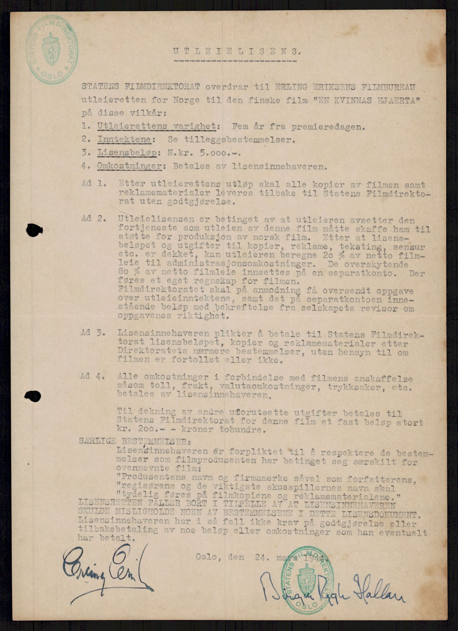 Tyske arkiver, Reichskommissariat, AV/RA-RAFA-2174/E/Ei/L0002/0005: Dokumentsamling / Dokumenter etter Leif Sinding, Statens Filmdirektorat , 1941-1943, s. 795