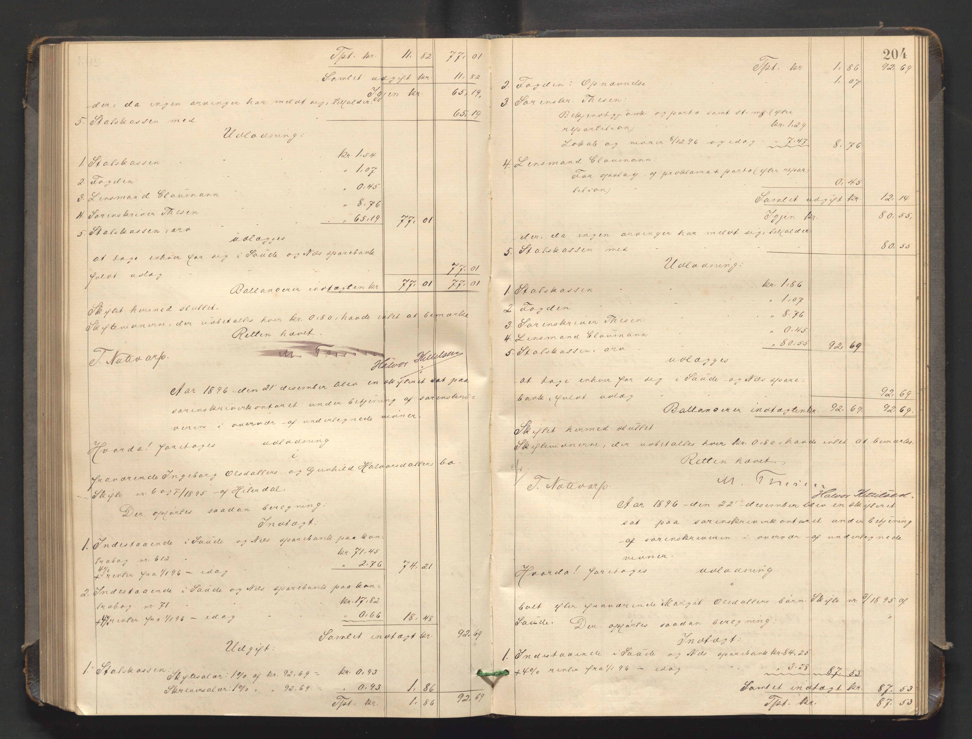 Nedre Telemark sorenskriveri, SAKO/A-135/H/Hb/Hbe/L0004: Skifteutlodningsprotokoll, 1892-1898, s. 203b-204a