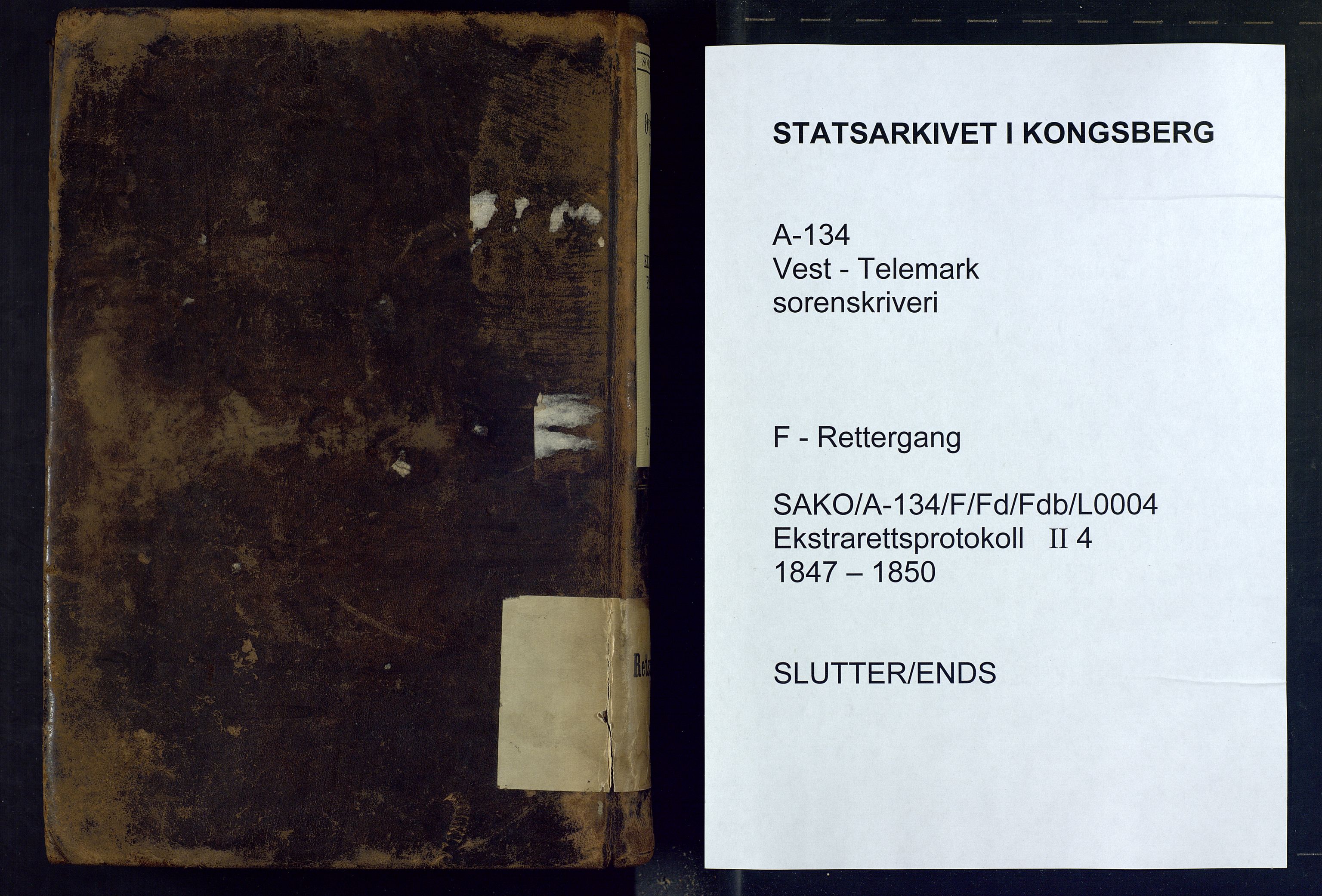 Vest-Telemark sorenskriveri, AV/SAKO-A-134/F/Fd/Fdb/L0004: Ekstrarettsprotokoll, 1847-1850