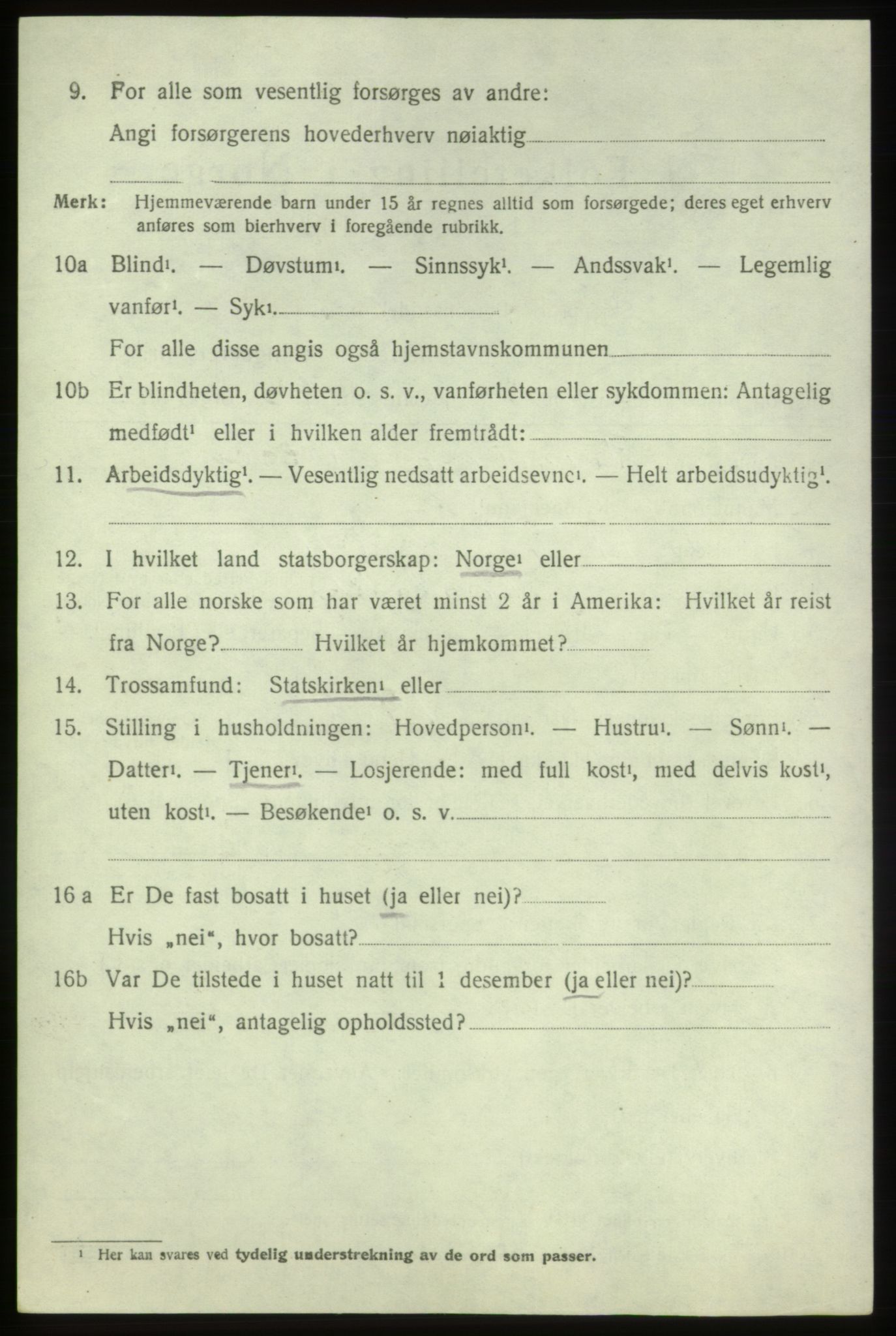 SAB, Folketelling 1920 for 1216 Sveio herred, 1920, s. 2965