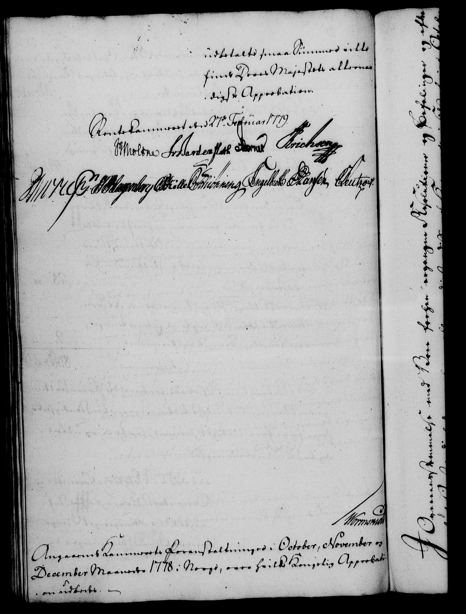 Rentekammeret, Kammerkanselliet, RA/EA-3111/G/Gf/Gfa/L0061: Norsk relasjons- og resolusjonsprotokoll (merket RK 52.61), 1779, s. 133