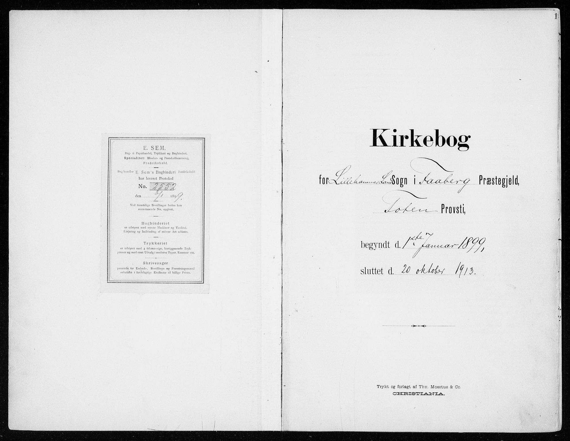 Fåberg prestekontor, SAH/PREST-086/H/Ha/Haa/L0011: Ministerialbok nr. 11, 1899-1913, s. 1