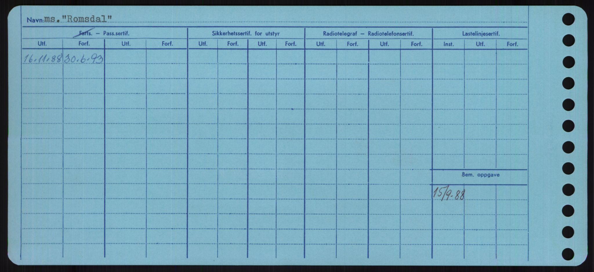 Sjøfartsdirektoratet med forløpere, Skipsmålingen, RA/S-1627/H/Ha/L0004/0002: Fartøy, Mas-R / Fartøy, Odin-R, s. 812