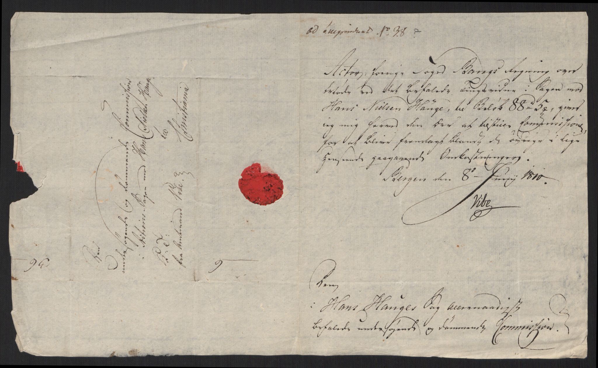 Justisdepartementet, Kommisjon i saken mot Hans Nielsen Hauge 1804, AV/RA-S-1151/D/L0004: Hans Nielsen Hauges sak, 1813, s. 91