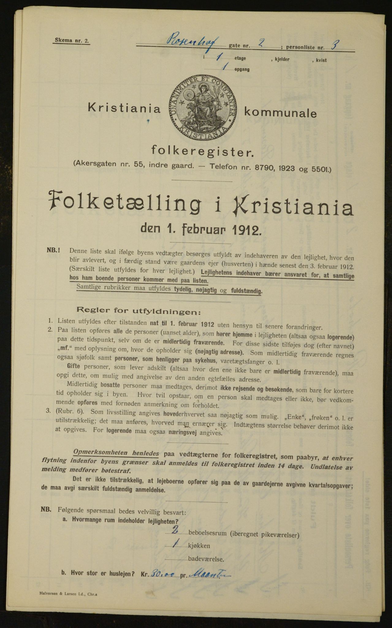 OBA, Kommunal folketelling 1.2.1912 for Kristiania, 1912, s. 83880