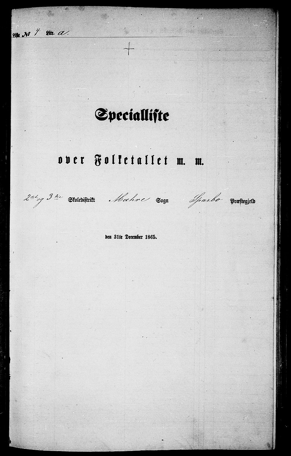 RA, Folketelling 1865 for 1731P Sparbu prestegjeld, 1865, s. 83
