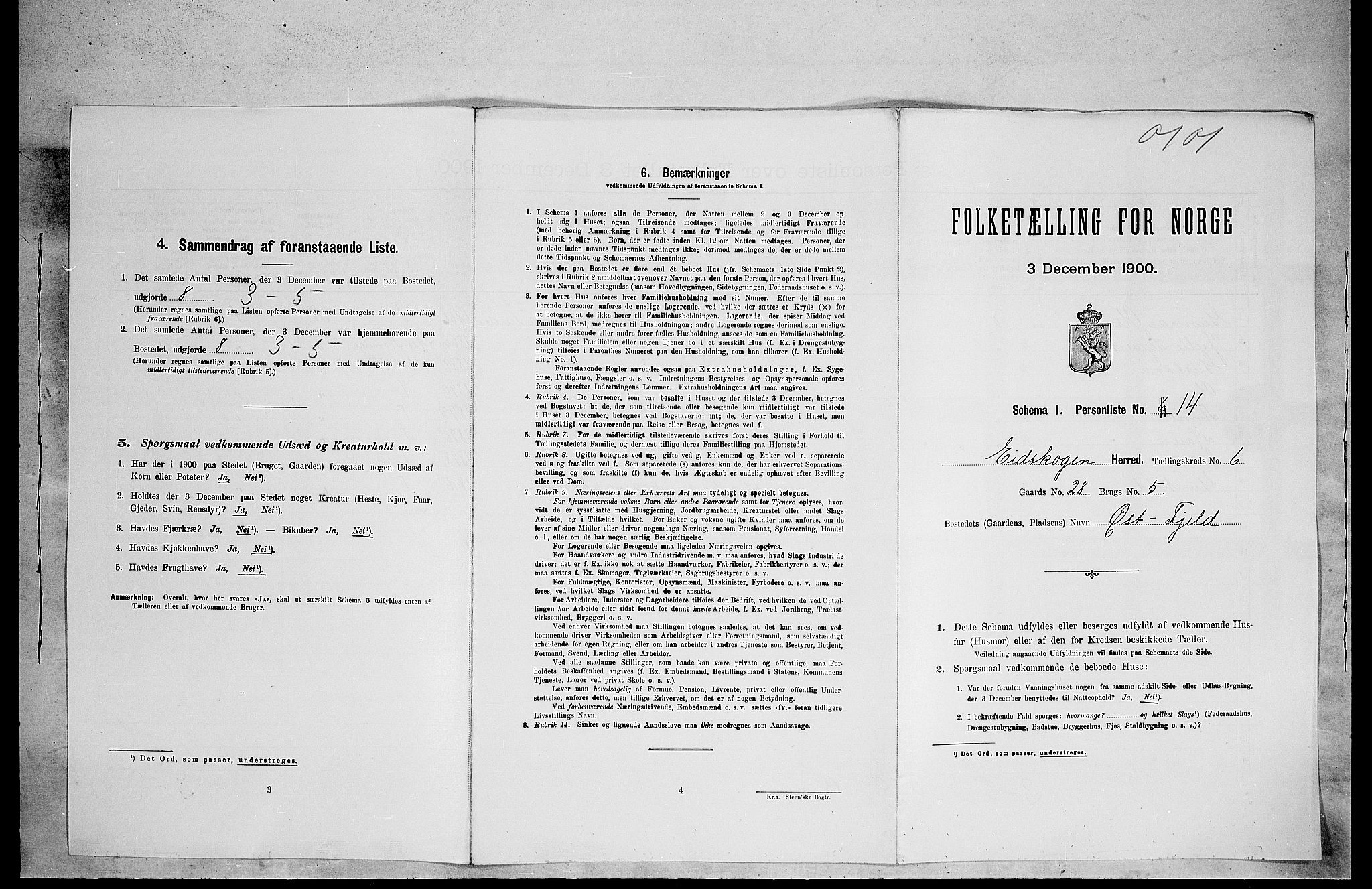 SAH, Folketelling 1900 for 0420 Eidskog herred, 1900, s. 730