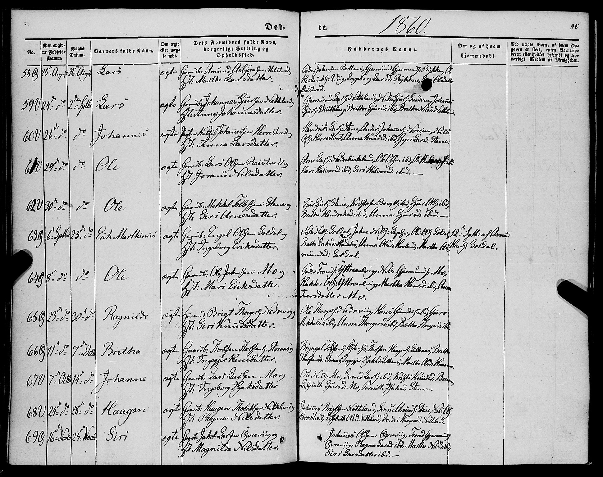 Kvam sokneprestembete, AV/SAB-A-76201/H/Haa: Ministerialbok nr. A 8, 1844-1863, s. 98