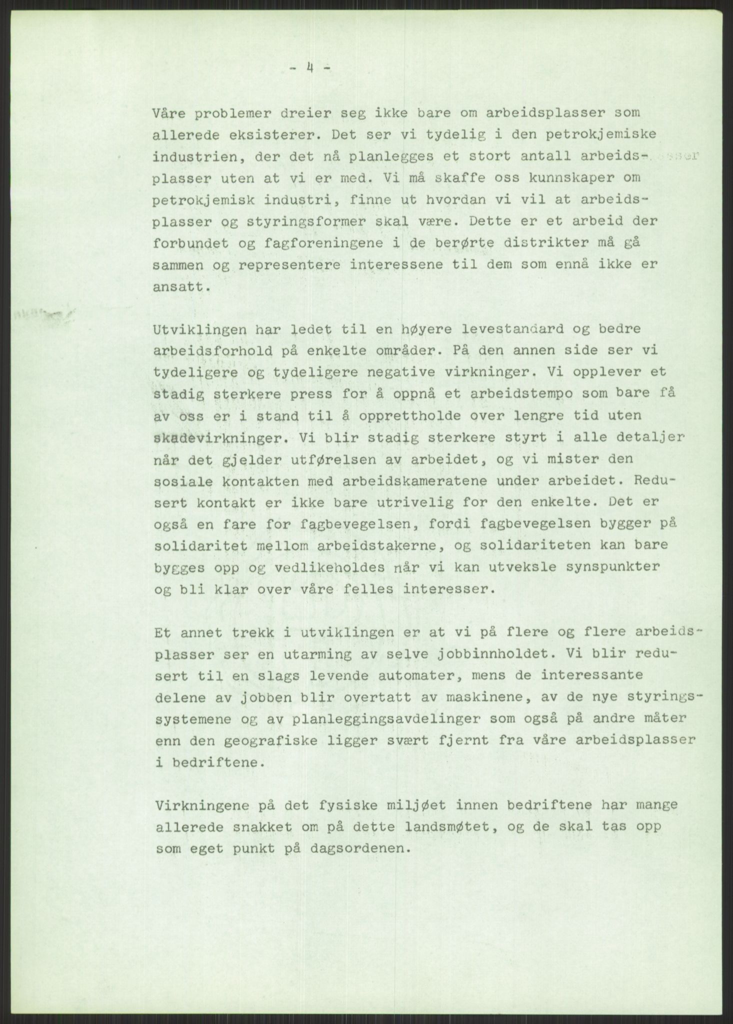 Nygaard, Kristen, AV/RA-PA-1398/F/Fi/L0006: Fagbevegelse, demokrati, Jern- og Metallprosjektet, 1970-2002, s. 569