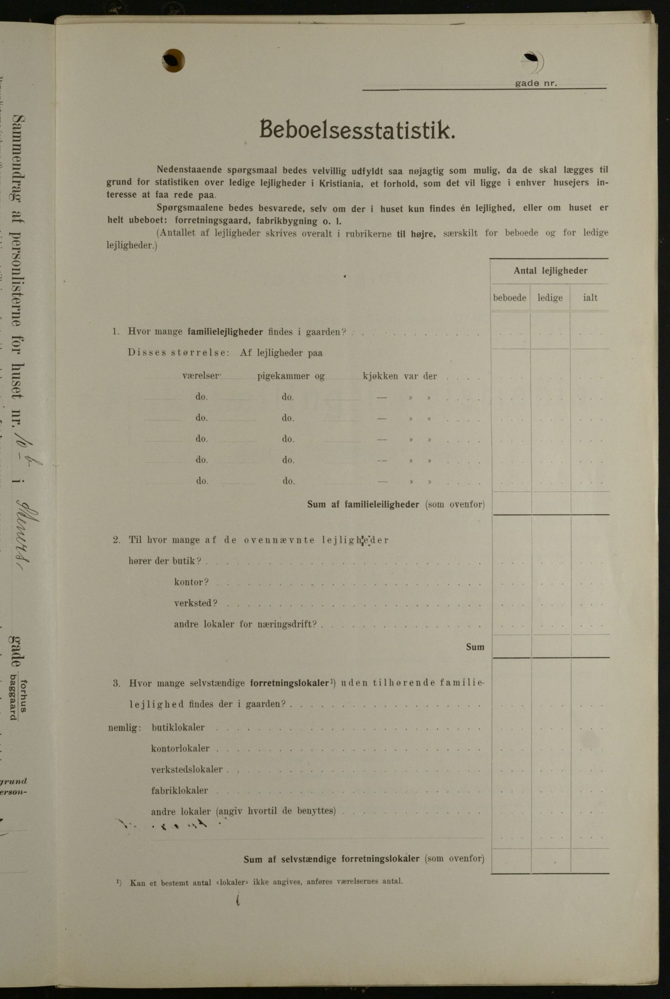 OBA, Kommunal folketelling 1.2.1908 for Kristiania kjøpstad, 1908, s. 91186