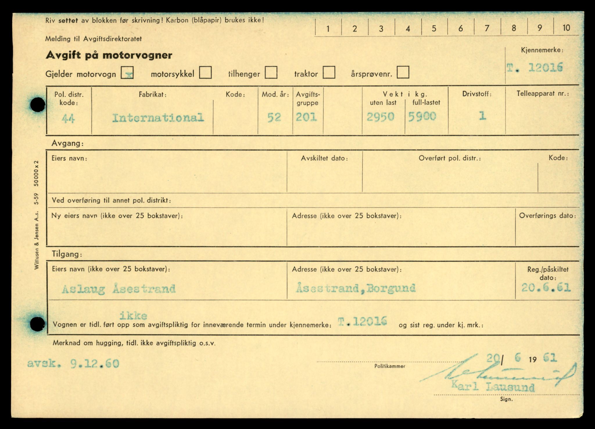 Møre og Romsdal vegkontor - Ålesund trafikkstasjon, AV/SAT-A-4099/F/Fe/L0032: Registreringskort for kjøretøy T 11997 - T 12149, 1927-1998, s. 619