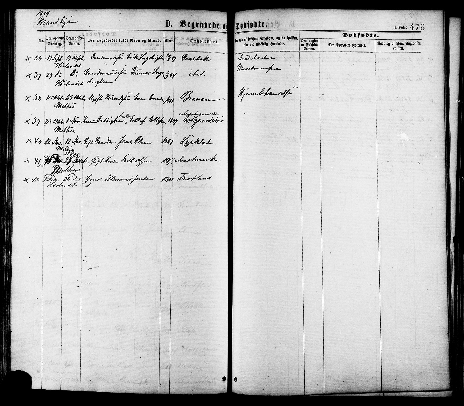 Ministerialprotokoller, klokkerbøker og fødselsregistre - Sør-Trøndelag, SAT/A-1456/691/L1079: Ministerialbok nr. 691A11, 1873-1886, s. 476
