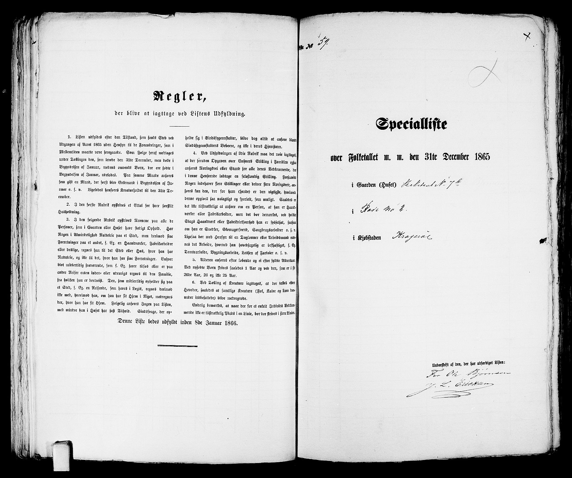 RA, Folketelling 1865 for 0801B Kragerø prestegjeld, Kragerø kjøpstad, 1865, s. 127