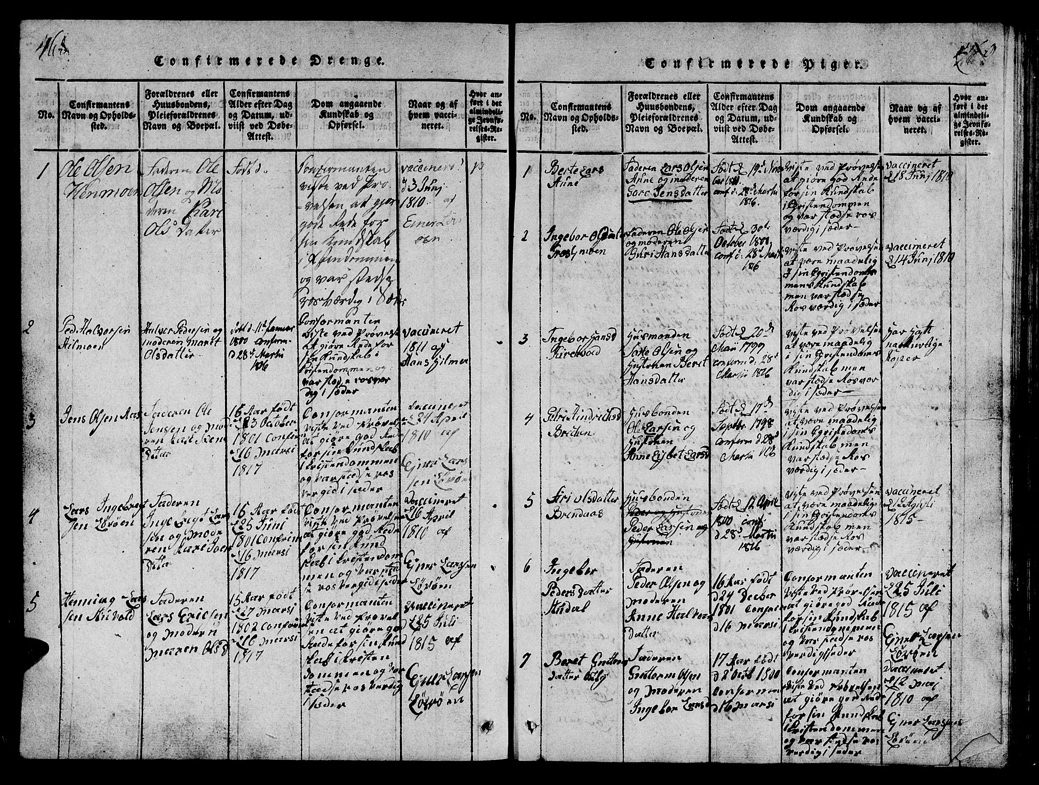 Ministerialprotokoller, klokkerbøker og fødselsregistre - Sør-Trøndelag, AV/SAT-A-1456/698/L1164: Klokkerbok nr. 698C01, 1816-1861, s. 468-469