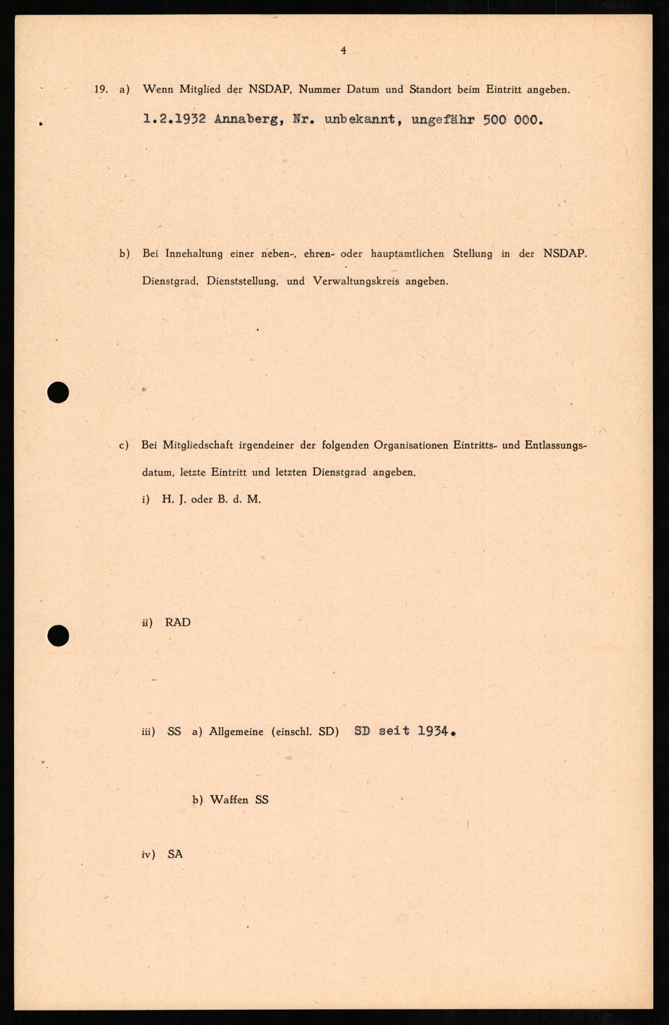 Forsvaret, Forsvarets overkommando II, AV/RA-RAFA-3915/D/Db/L0010: CI Questionaires. Tyske okkupasjonsstyrker i Norge. Tyskere., 1945-1946, s. 260