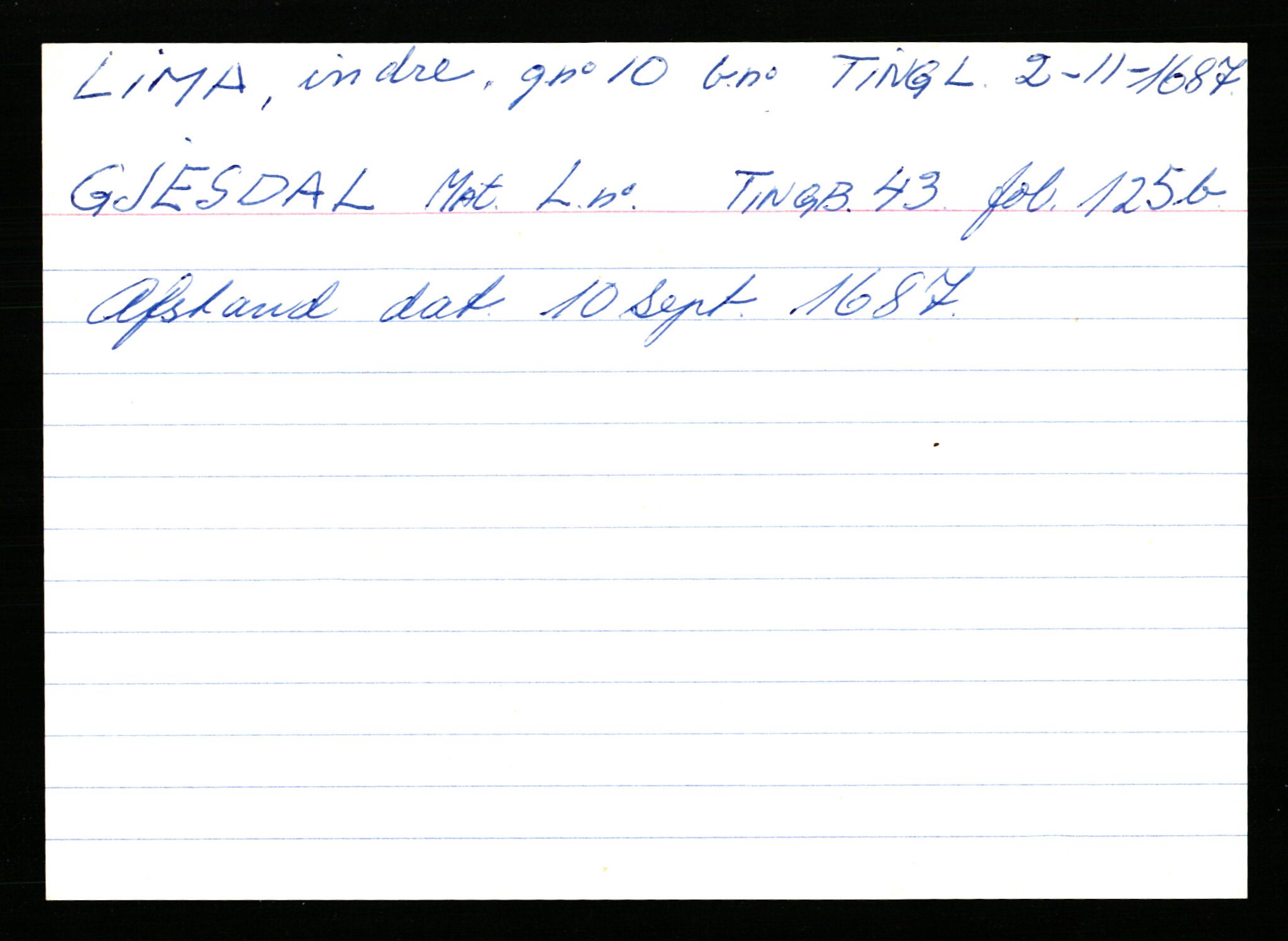 Statsarkivet i Stavanger, AV/SAST-A-101971/03/Y/Ym/L0035: Åstedskort sortert etter gårdsnavn: Leiranger - Lindanger, 1600-1950, s. 623